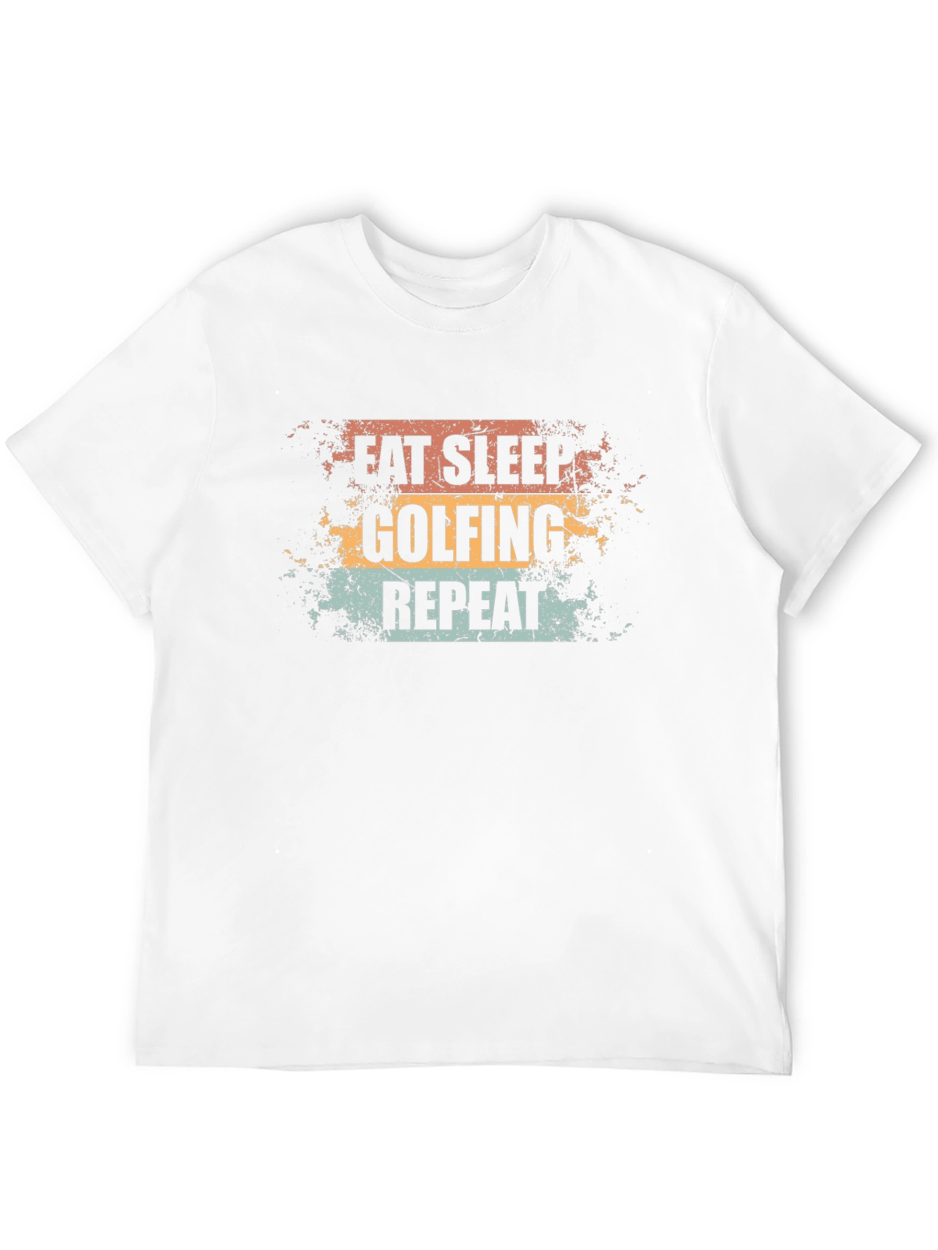 Eat Sleep Golfing Repeat Mens Black T-Shirt