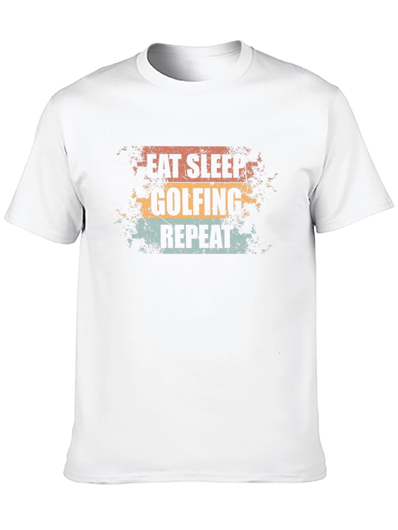 Eat Sleep Golfing Repeat Mens Black T-Shirt