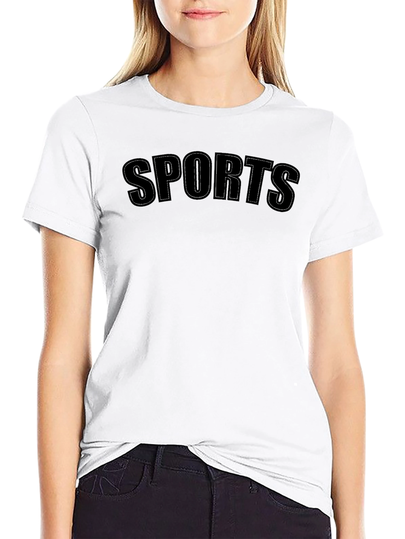 Black SPORTS Graphic T-Shirt