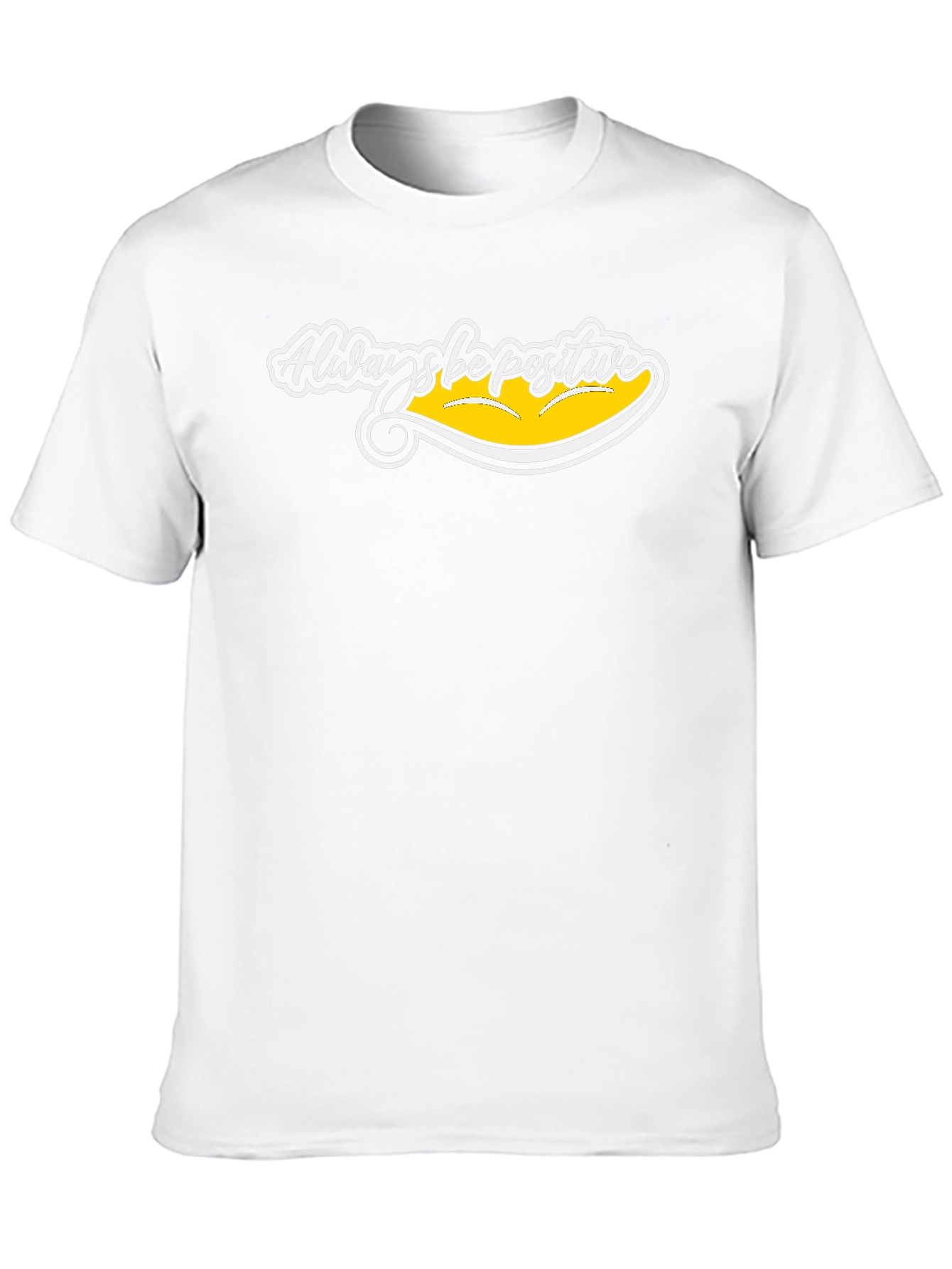 Always Be Positive Graphic Tee - Black Cotton T-Shirt