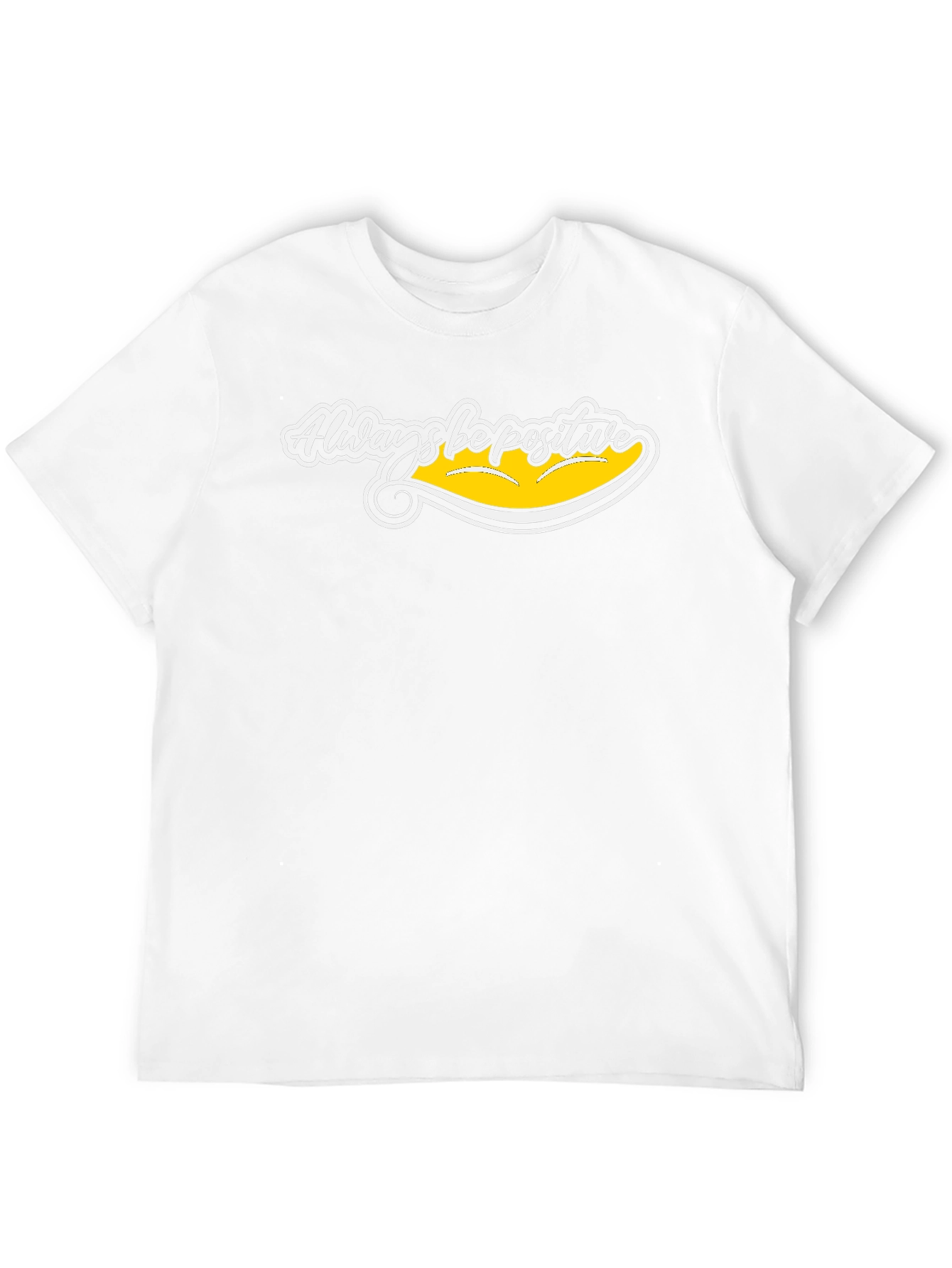 Always Be Positive Graphic Tee - Black Cotton T-Shirt