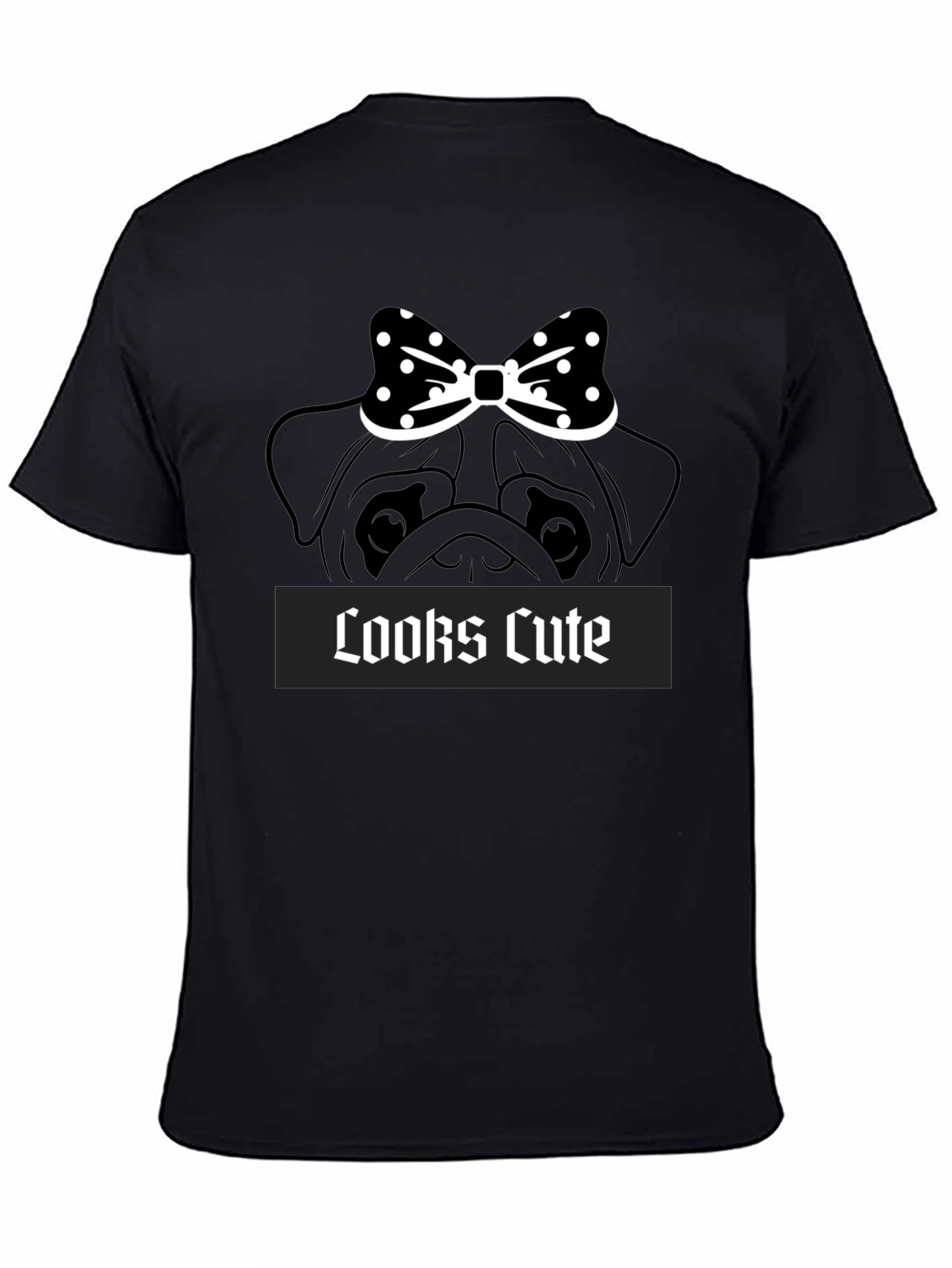 Cute Pug Bow T-Shirt