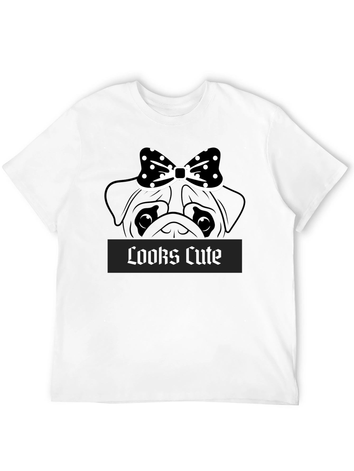 Cute Pug Bow T-Shirt