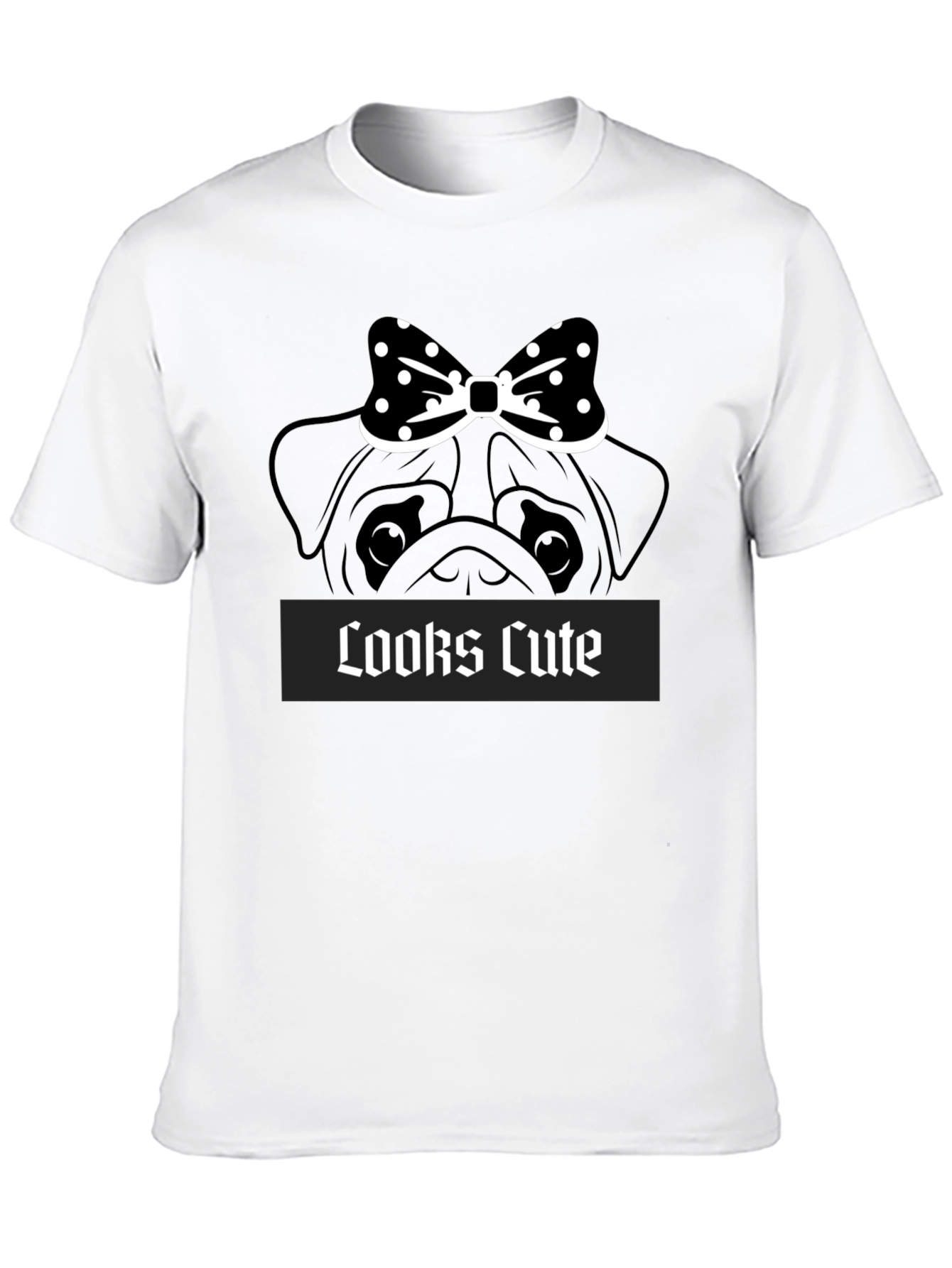 Cute Pug Bow T-Shirt