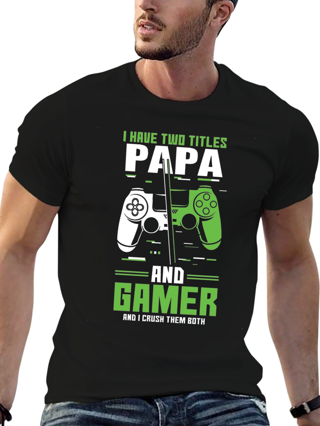 Papa Gamer T-Shirt: I Have Two Titles