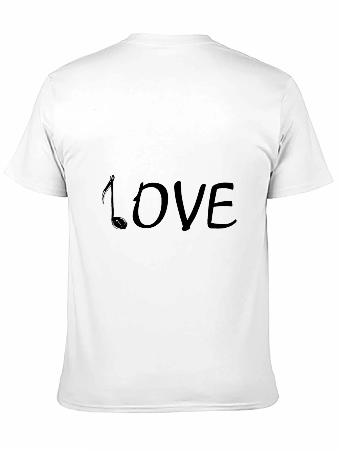 Love Music Note Graphic Black T-Shirt
