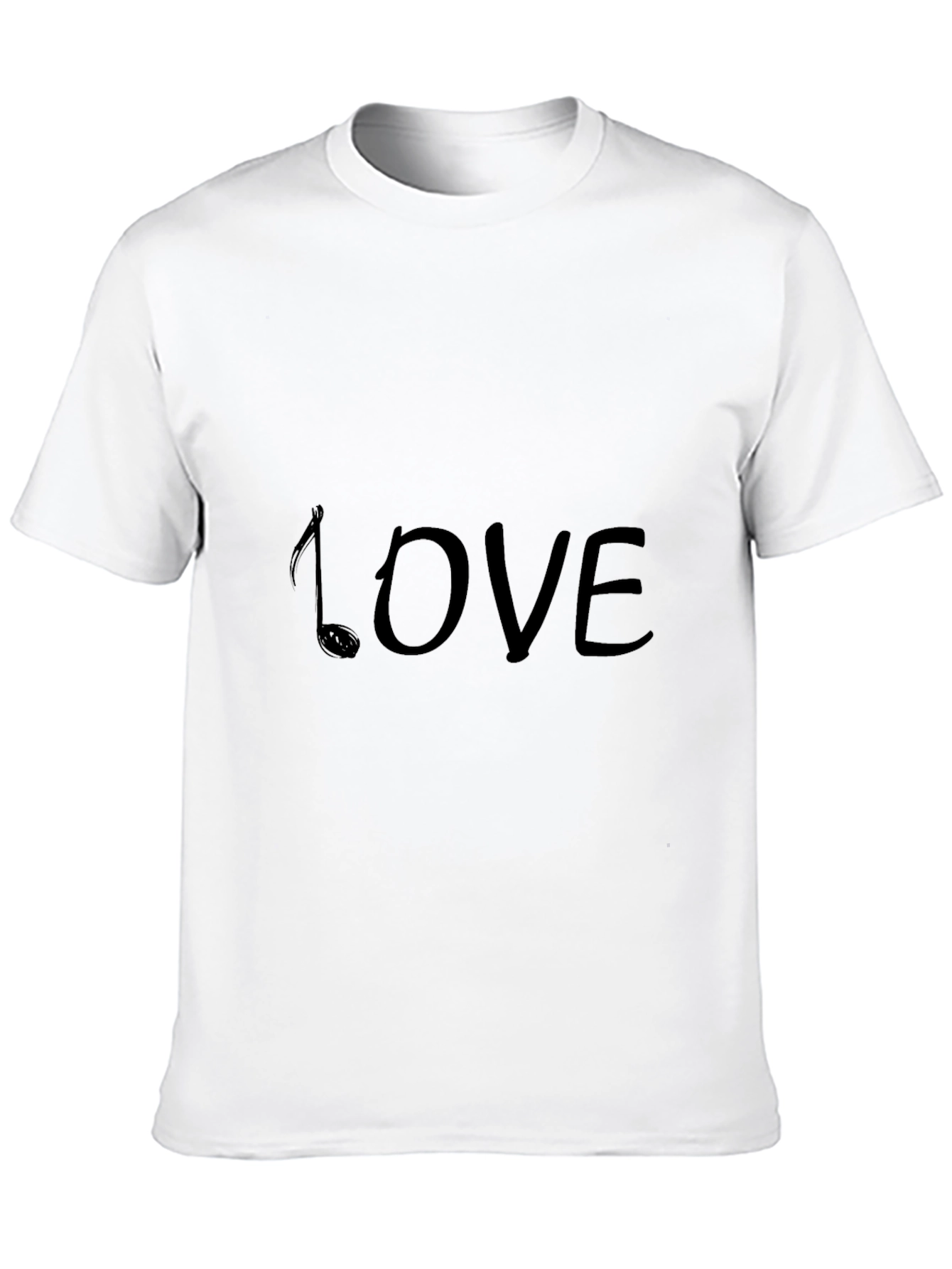 Love Music Note Graphic Black T-Shirt