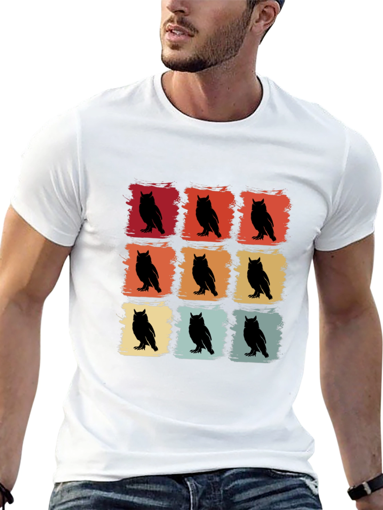 Retro Owl Silhouette Graphic Tee