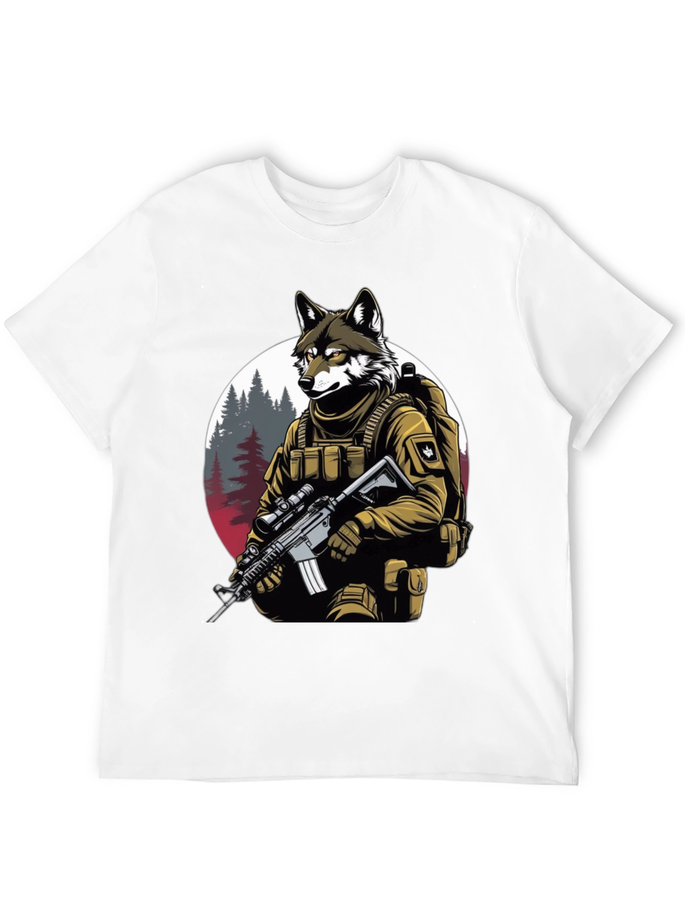 Wolf Soldier Graphic Tee - Tactical Style