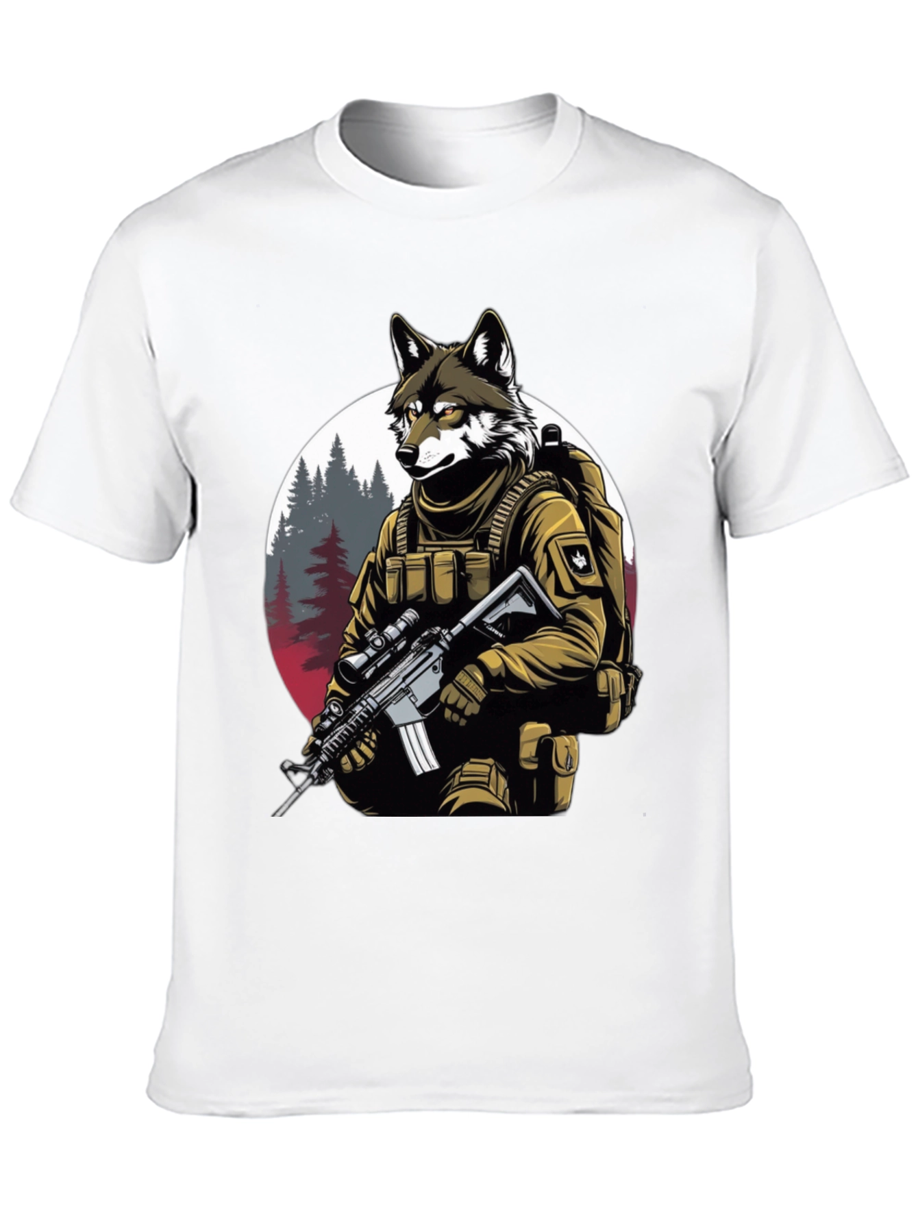Wolf Soldier Graphic Tee - Tactical Style