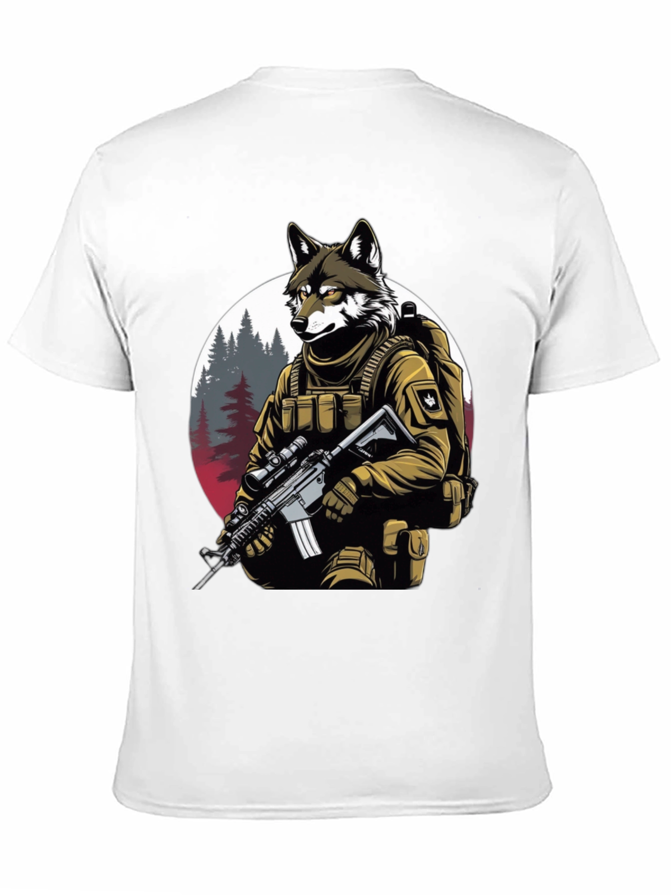 Wolf Soldier Graphic Tee - Tactical Style