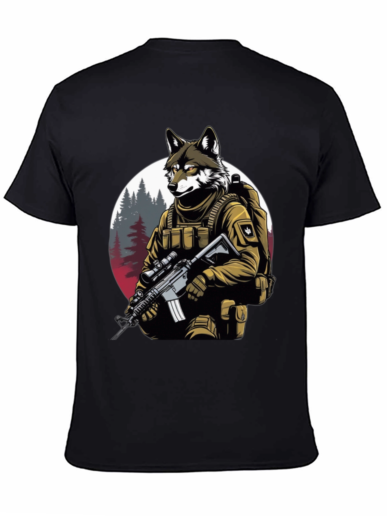 Wolf Soldier Graphic Tee - Tactical Style
