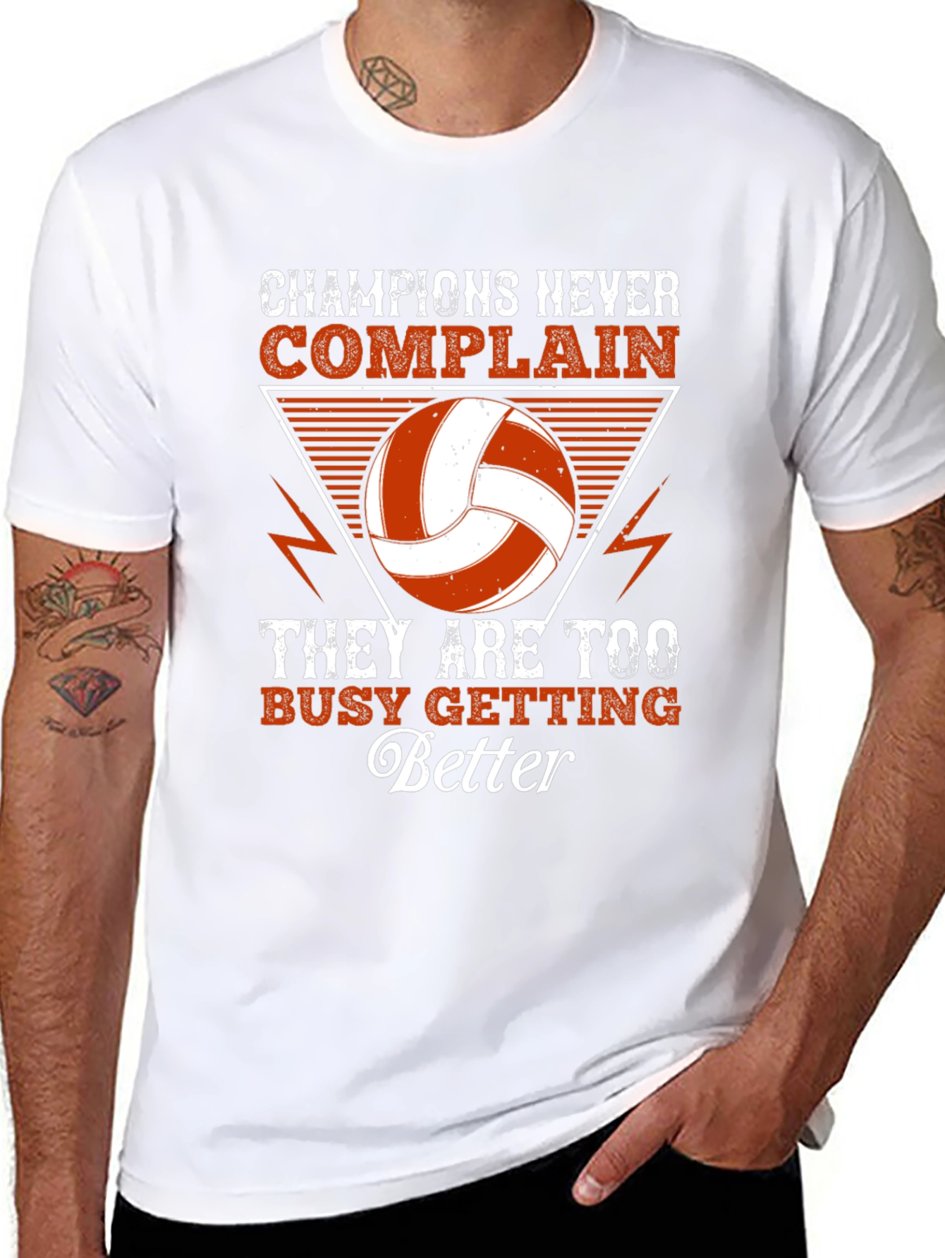 Champions Never Complain Volleyball Graphic Tee