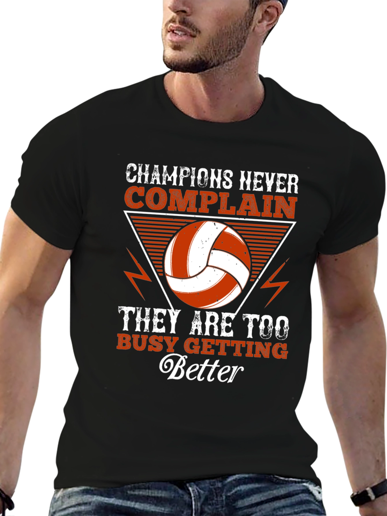 Champions Never Complain Volleyball Graphic Tee