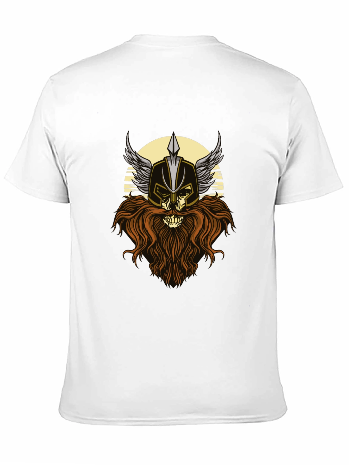 Viking Skull Graphic T-Shirt - Black