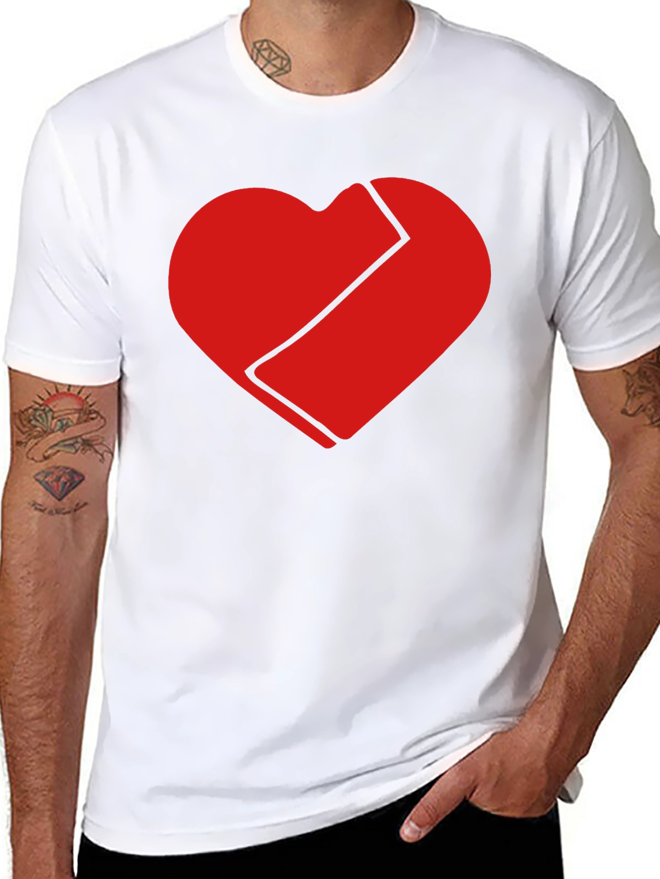 Broken Heart Graphic T-Shirt - Black
