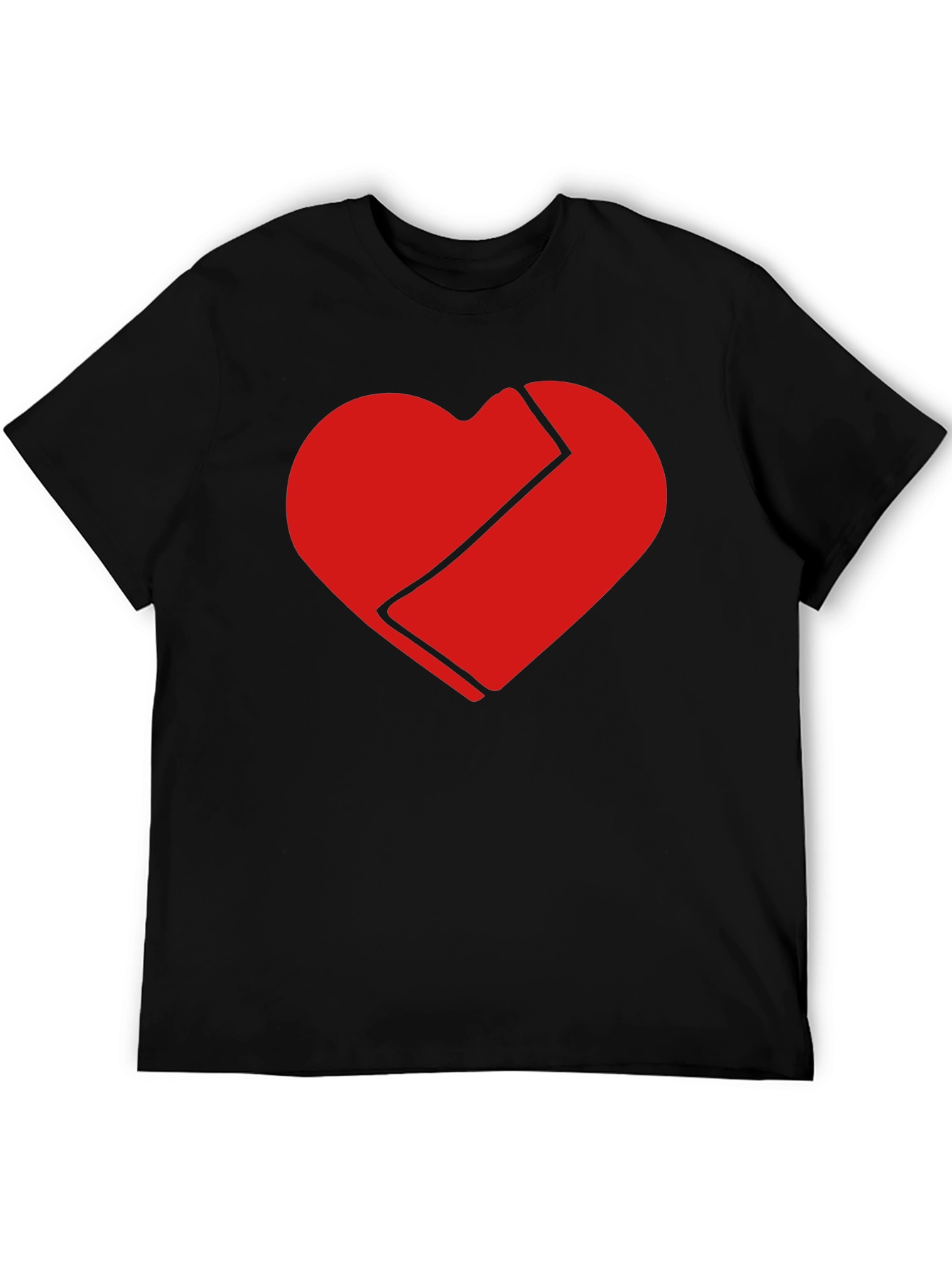 Broken Heart Graphic T-Shirt - Black
