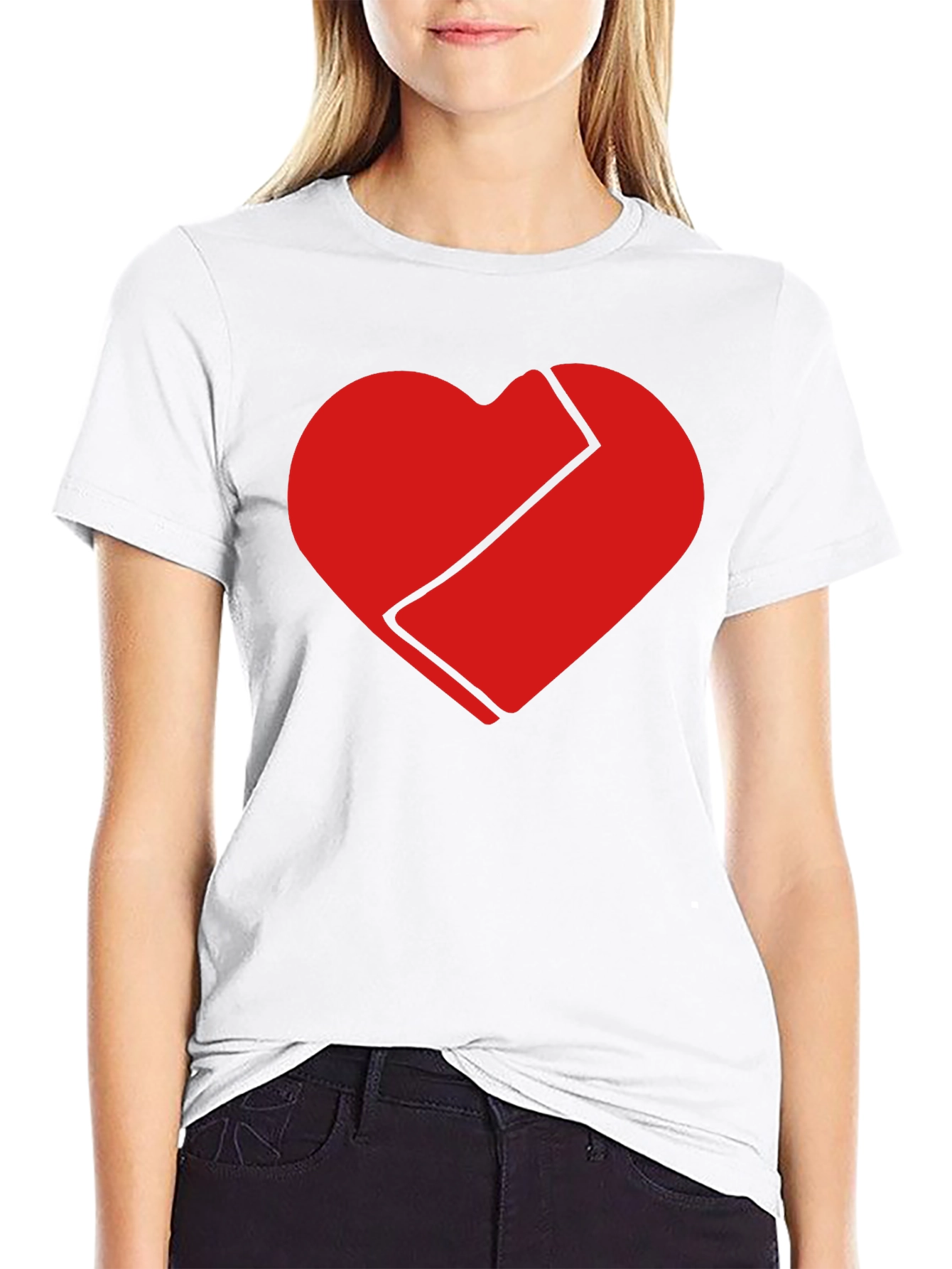 Broken Heart Graphic T-Shirt - Black