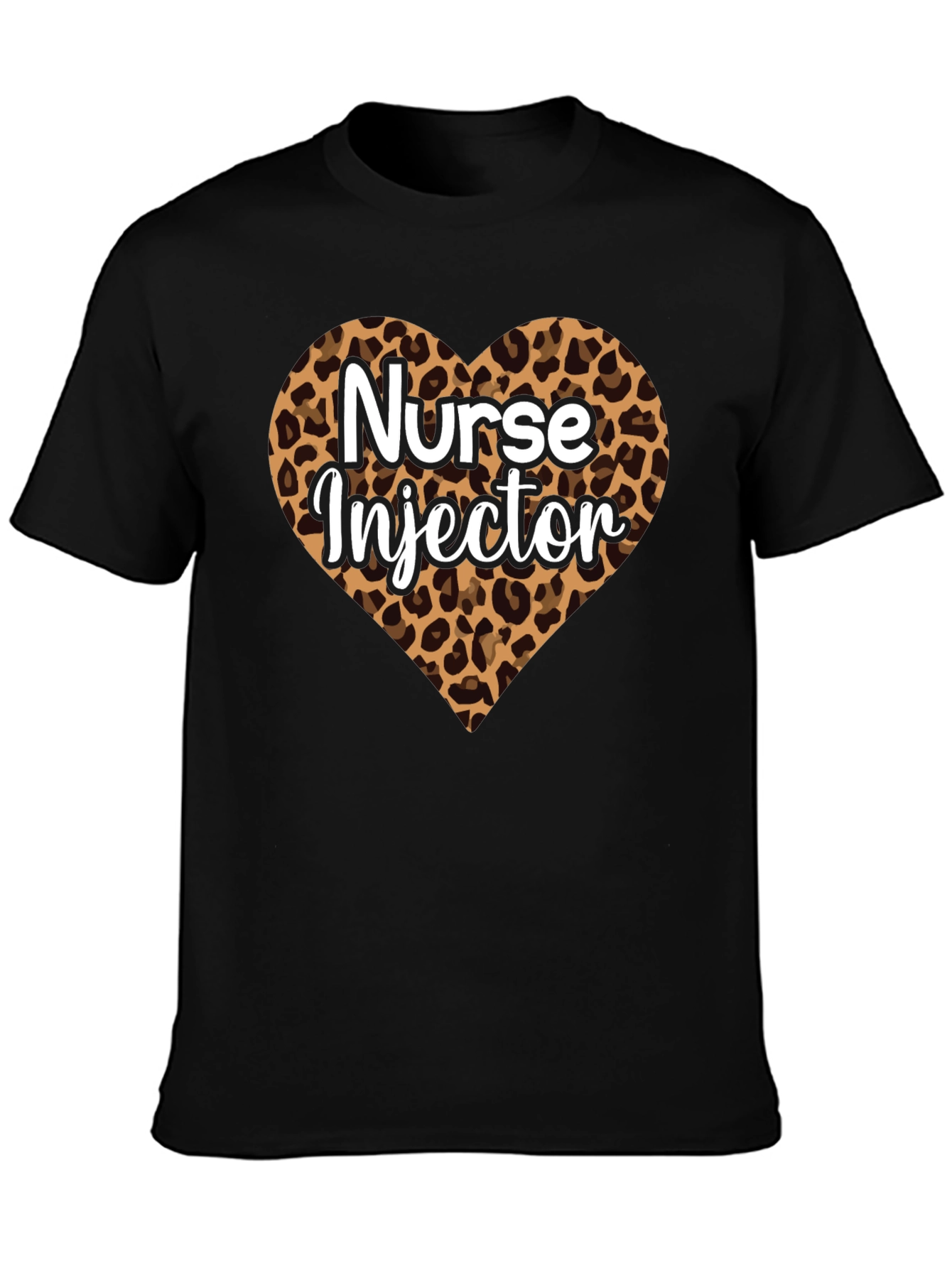 Nurse Injector Leopard Print Heart T-Shirt
