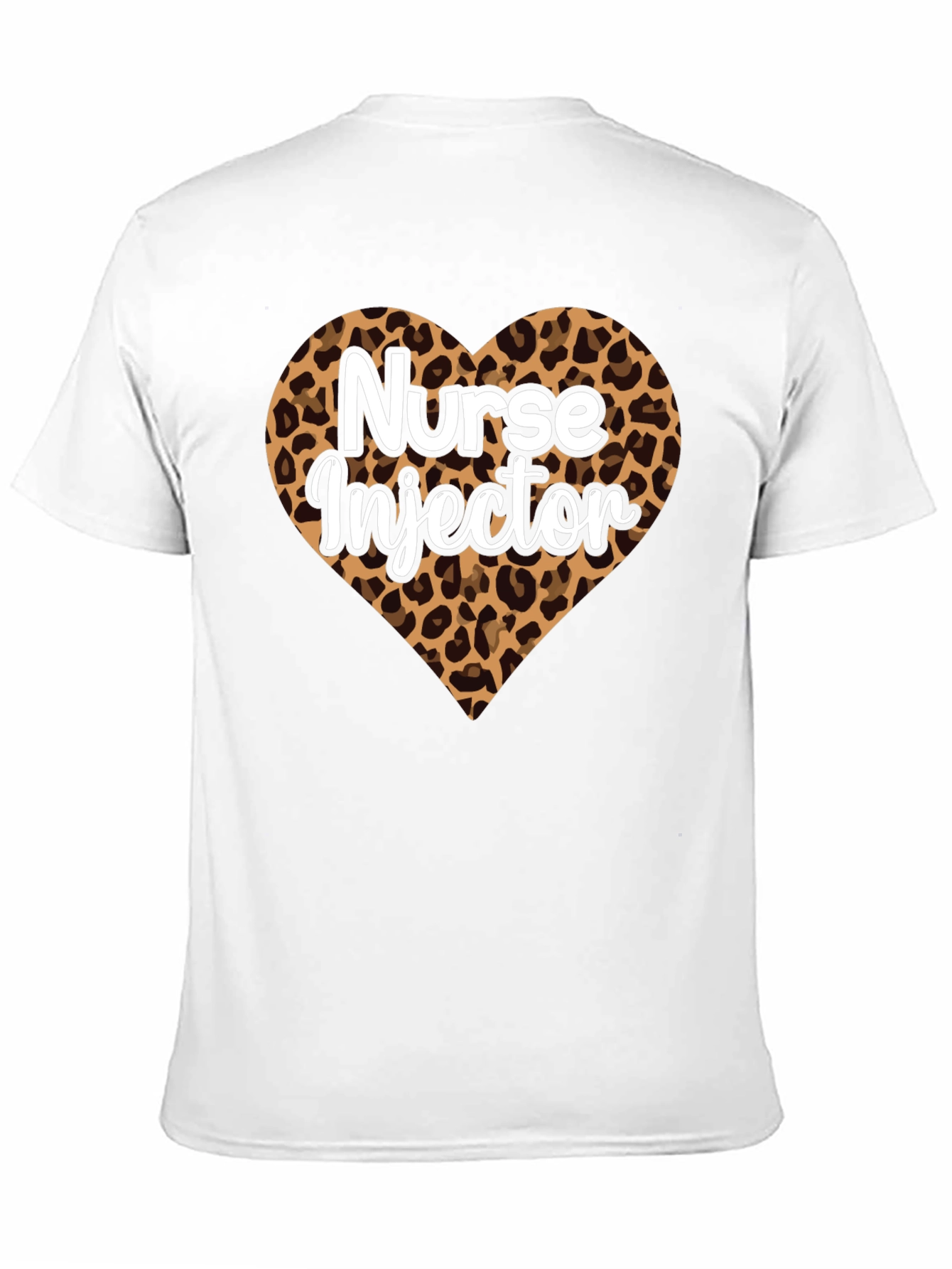 Nurse Injector Leopard Print Heart T-Shirt