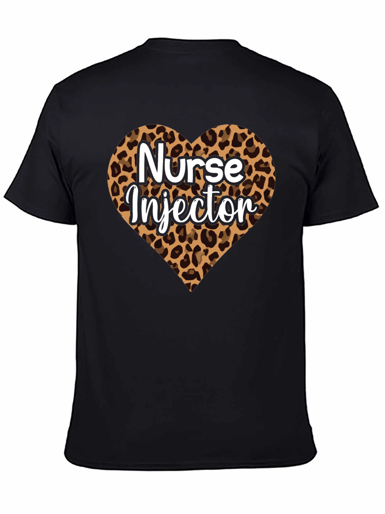 Nurse Injector Leopard Print Heart T-Shirt