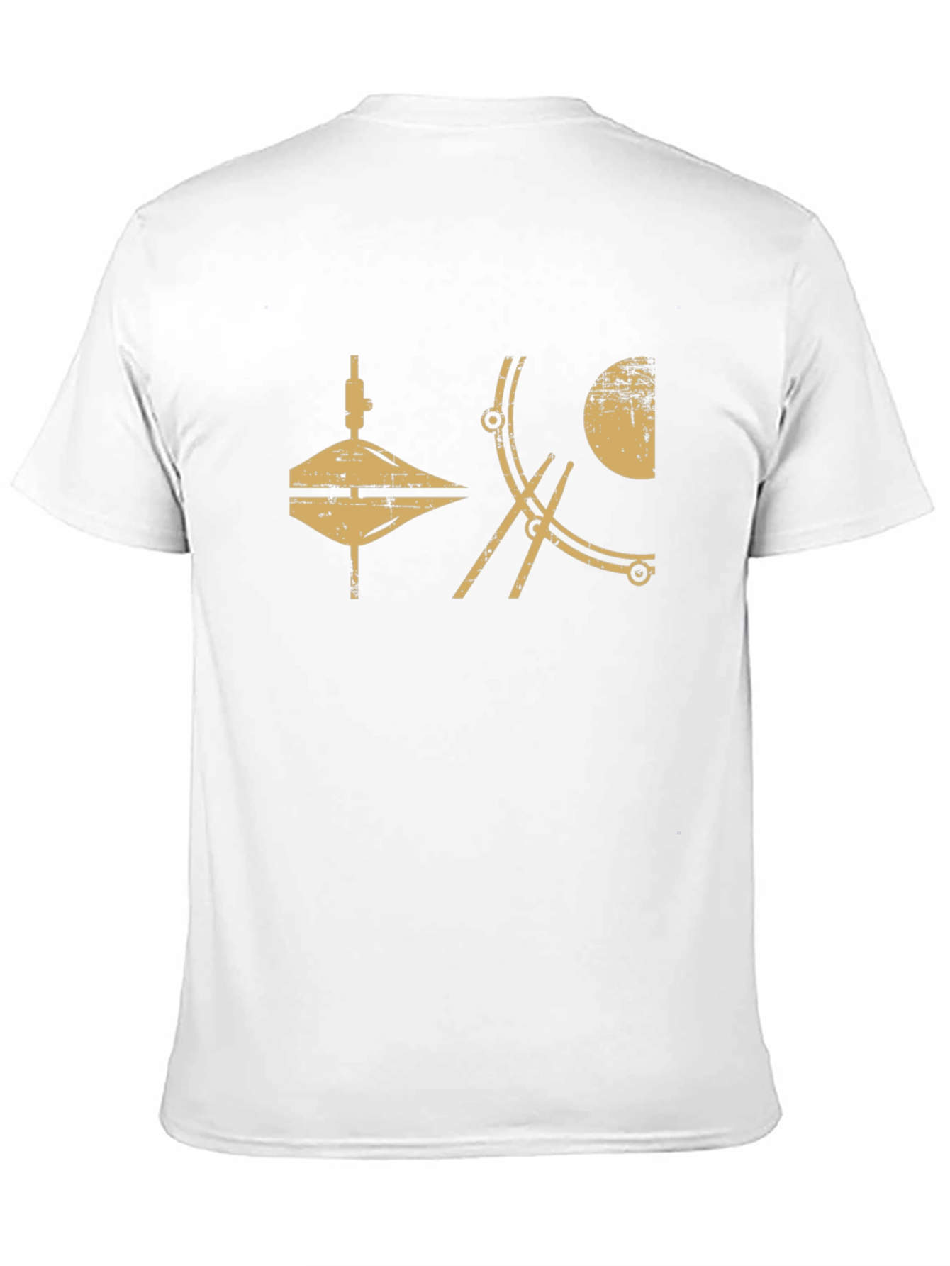 Geometric Graphic Print Black T-Shirt