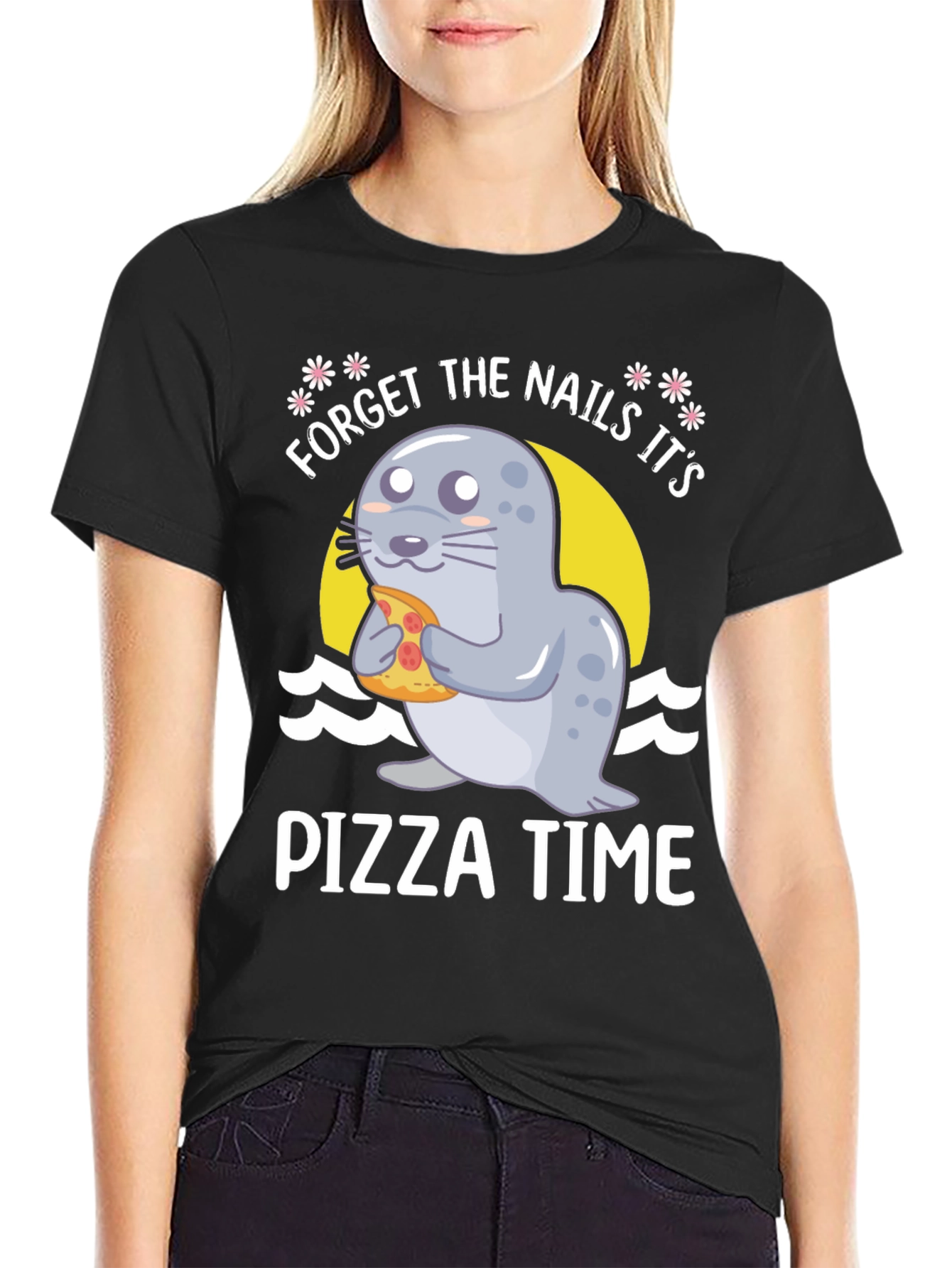 Pizza Time Seal T-Shirt - Forget The Nails!