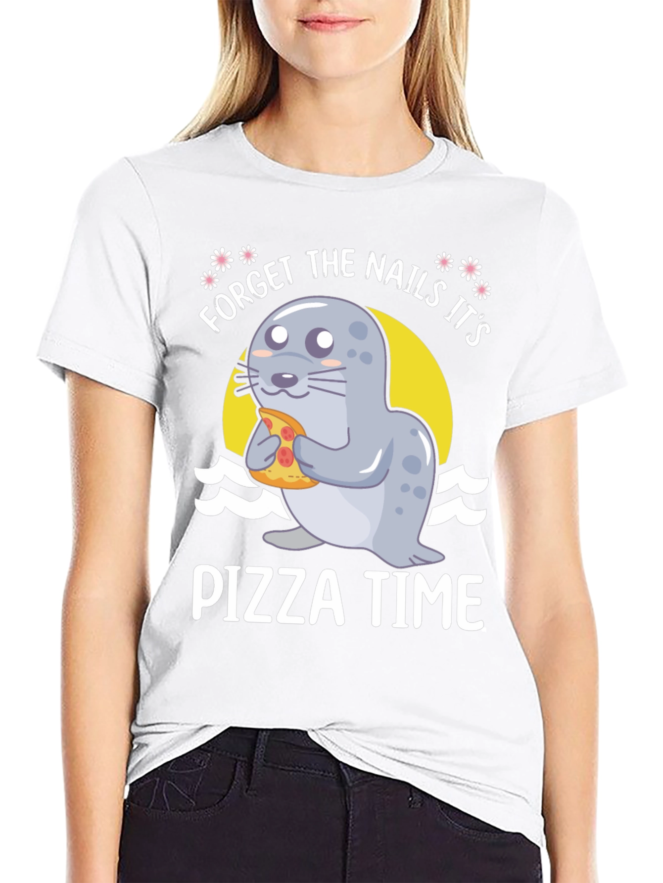 Pizza Time Seal T-Shirt - Forget The Nails!
