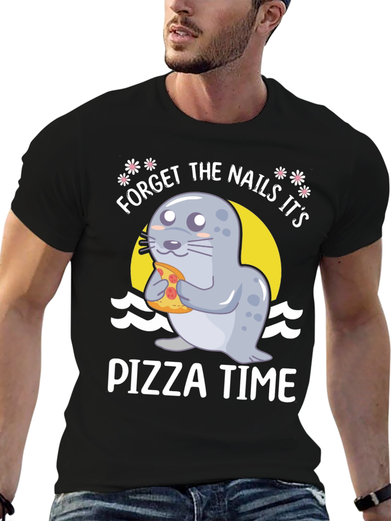 Pizza Time Seal T-Shirt - Forget The Nails!