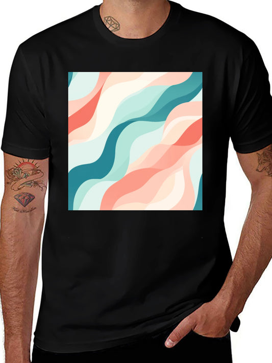 Wavy Pattern T-Shirt - Stylish & Unique
