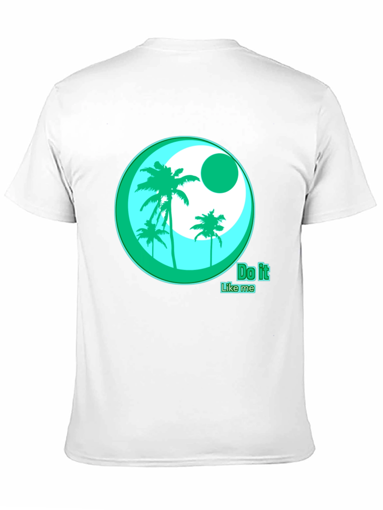 Tropical Vibes Tee: Do it Like Me Black T-Shirt