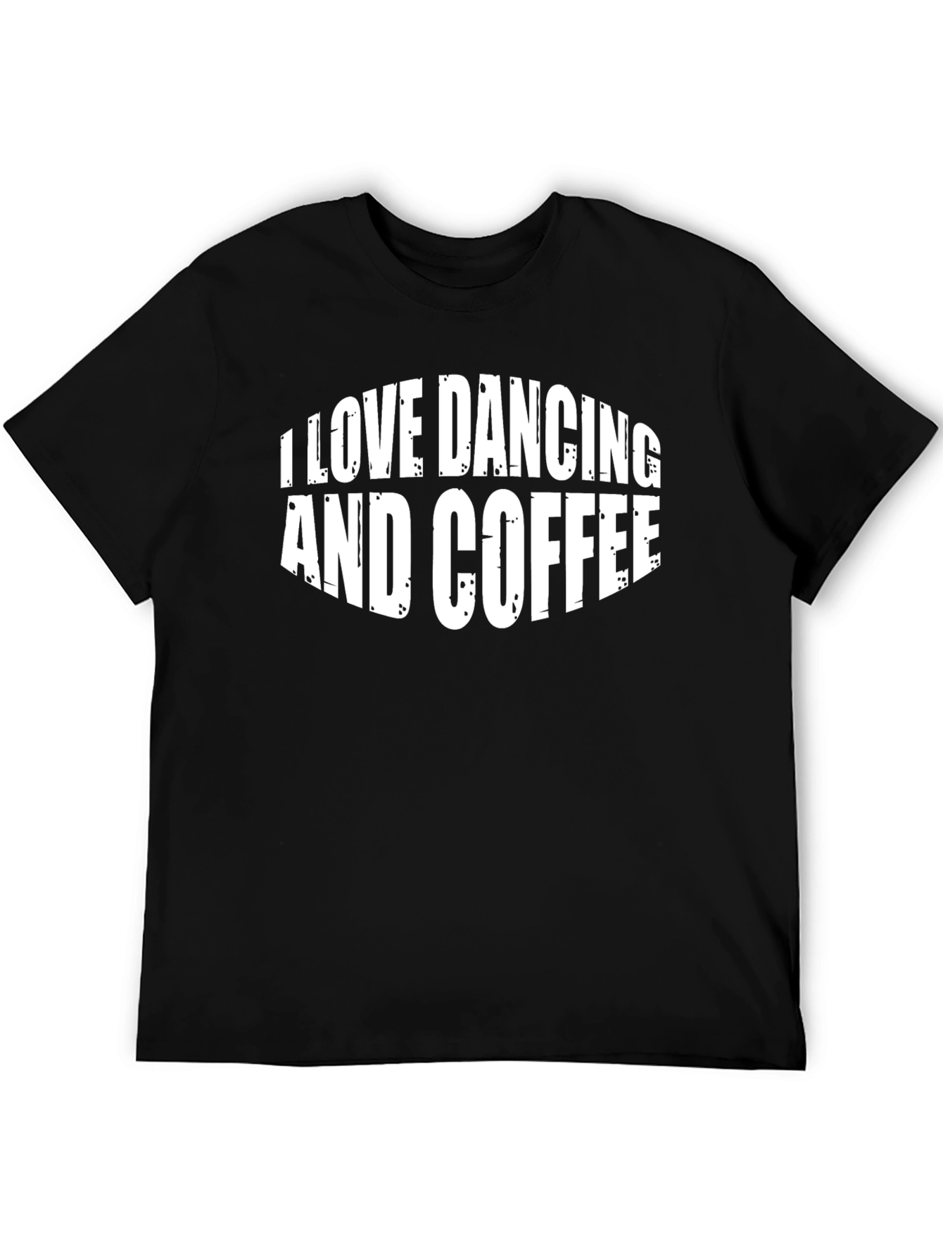 I Love Dancing and Coffee Graphic Tee - Black