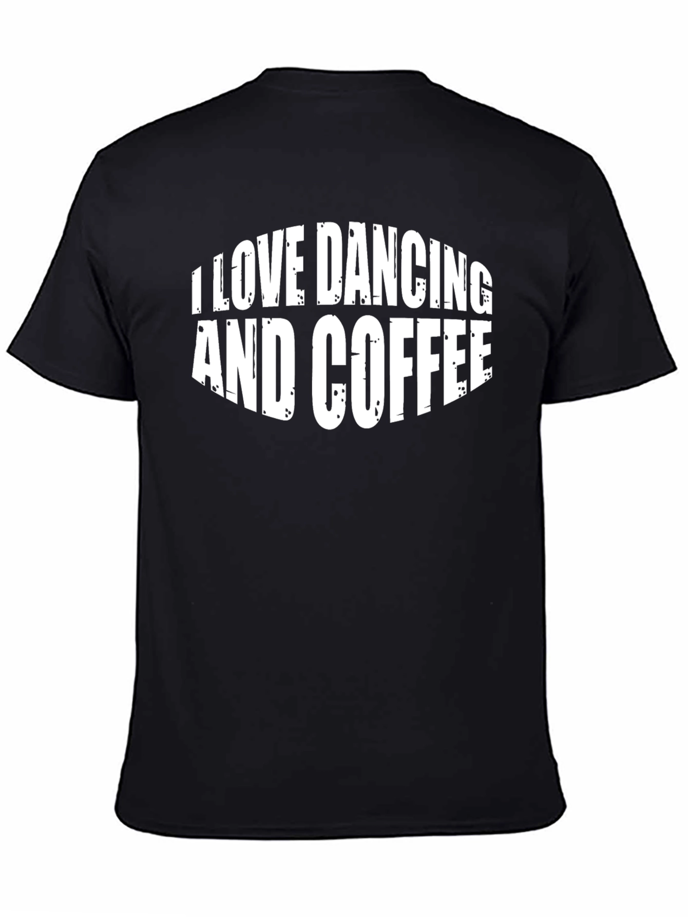 I Love Dancing and Coffee Graphic Tee - Black