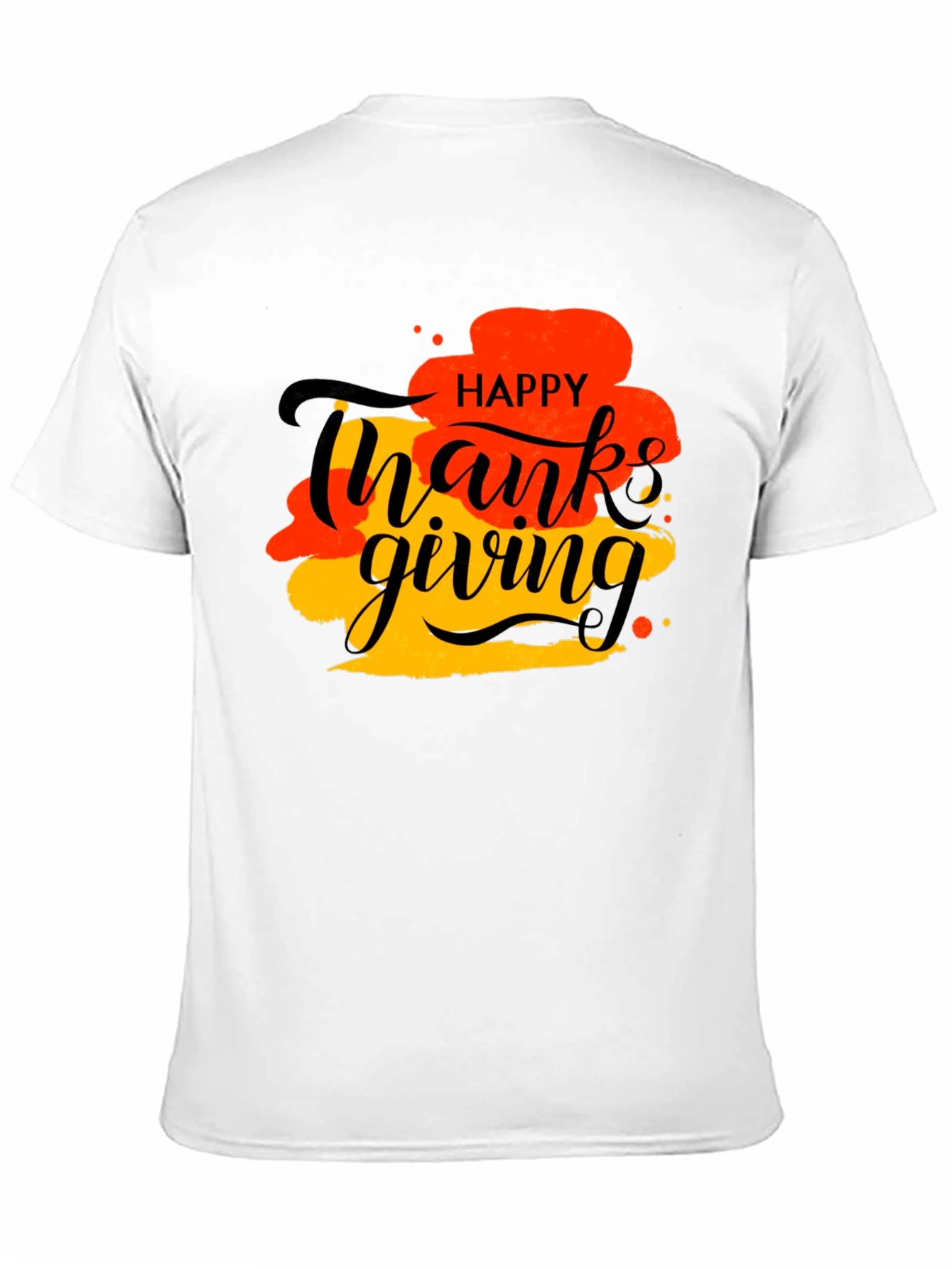 Happy Thanksgiving Graphic Tee - Black