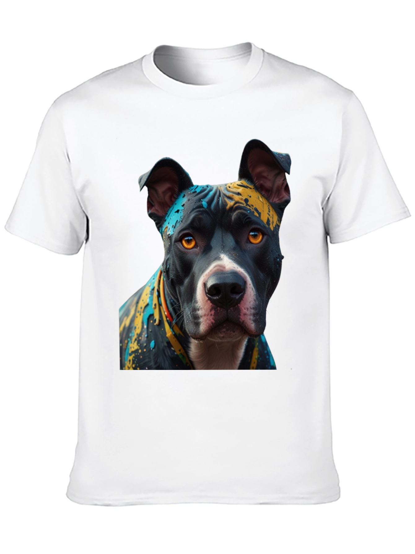 Pitbull Dog T-Shirt - Abstract Art Print