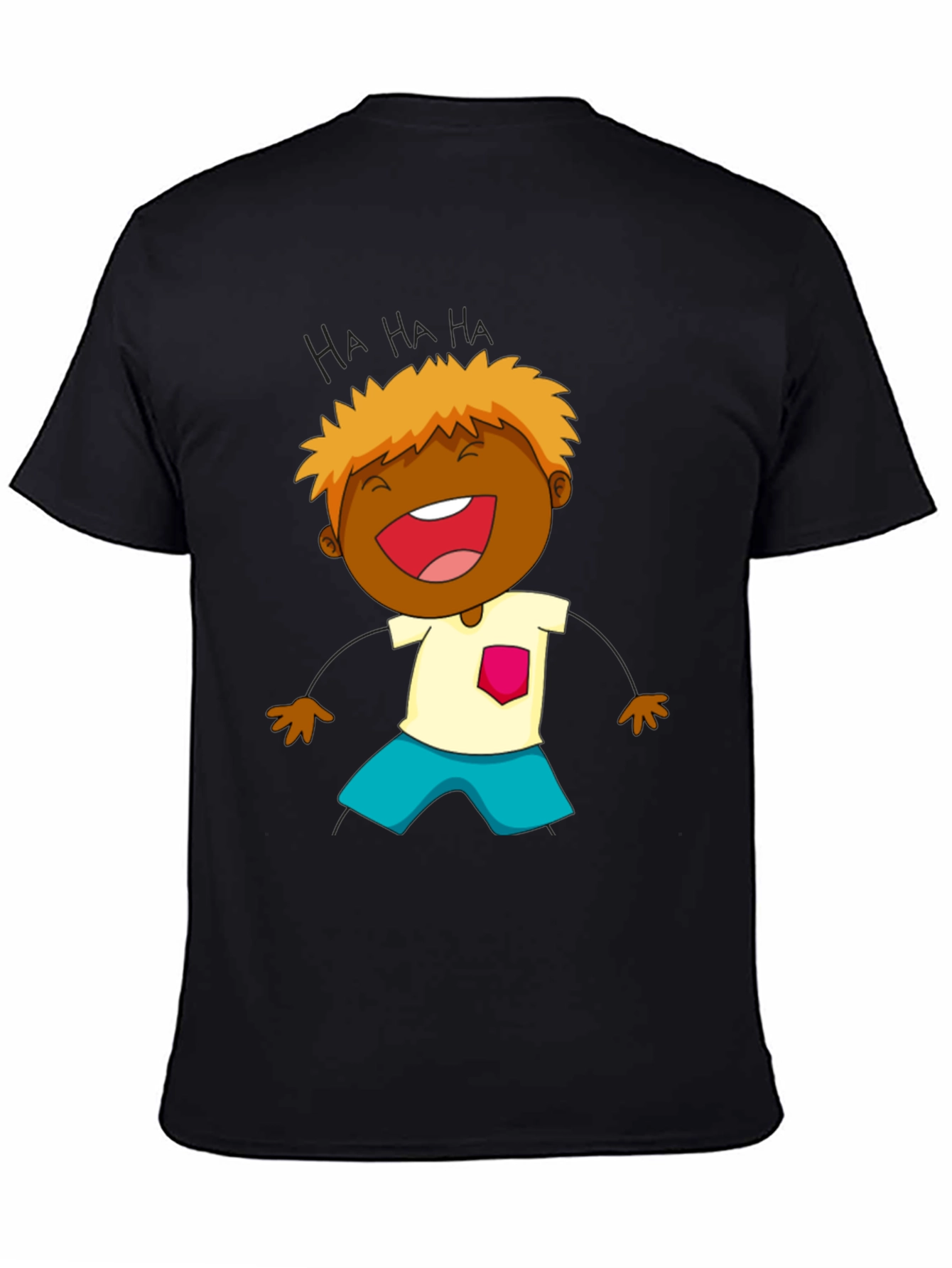 Laughing Cartoon Boy Graphic Tee