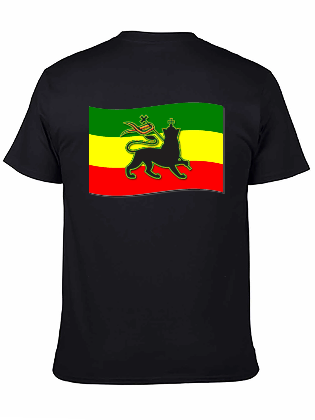 Rasta Lion Flag Graphic T-Shirt