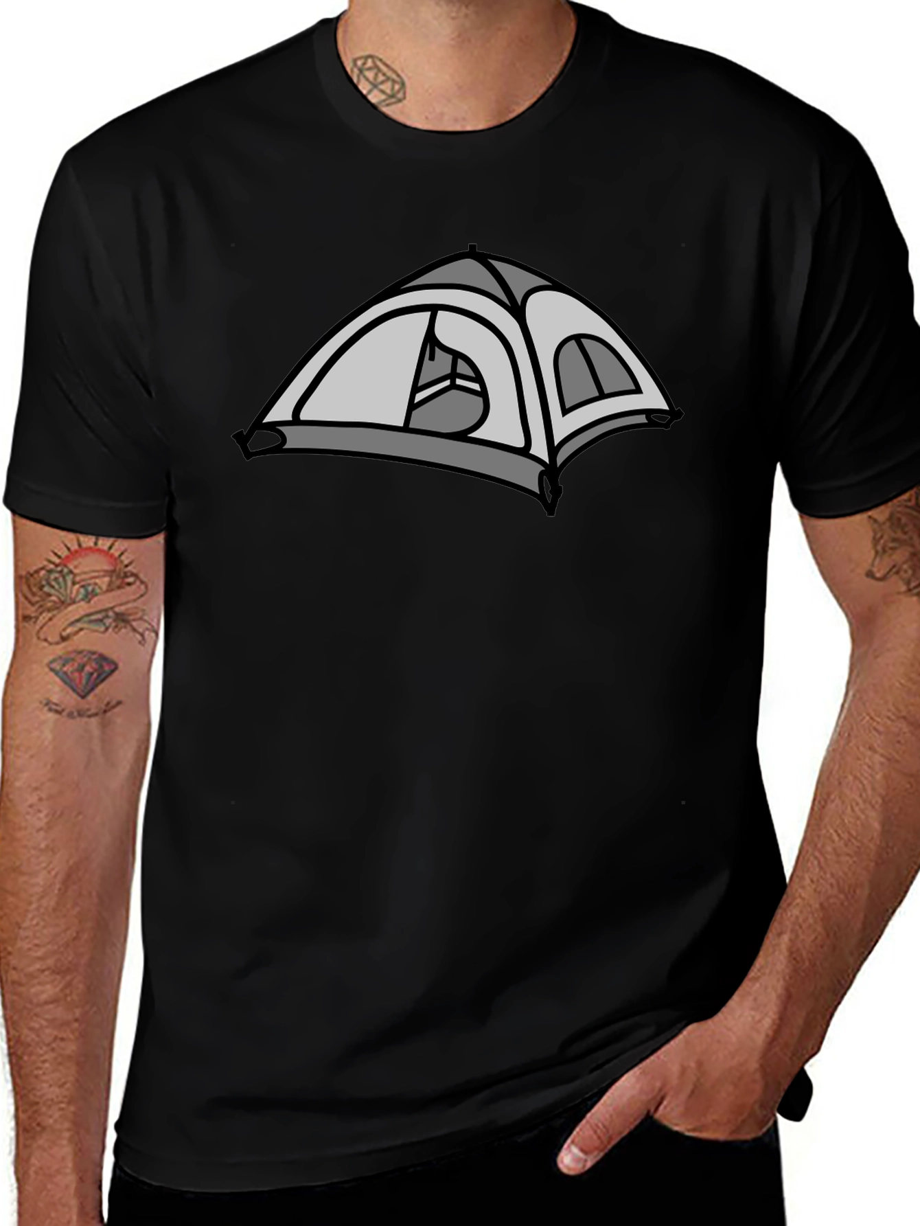 Tent Graphic T-Shirt - Camping Adventure Tee