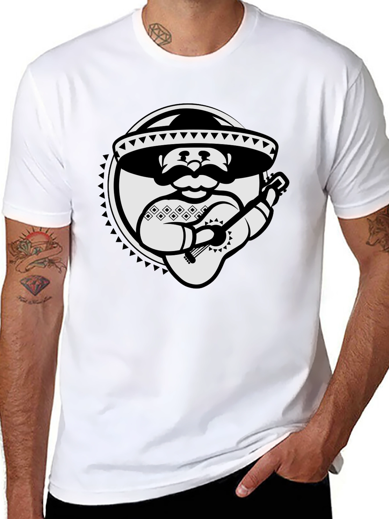 Mexican Mariachi Black T-Shirt