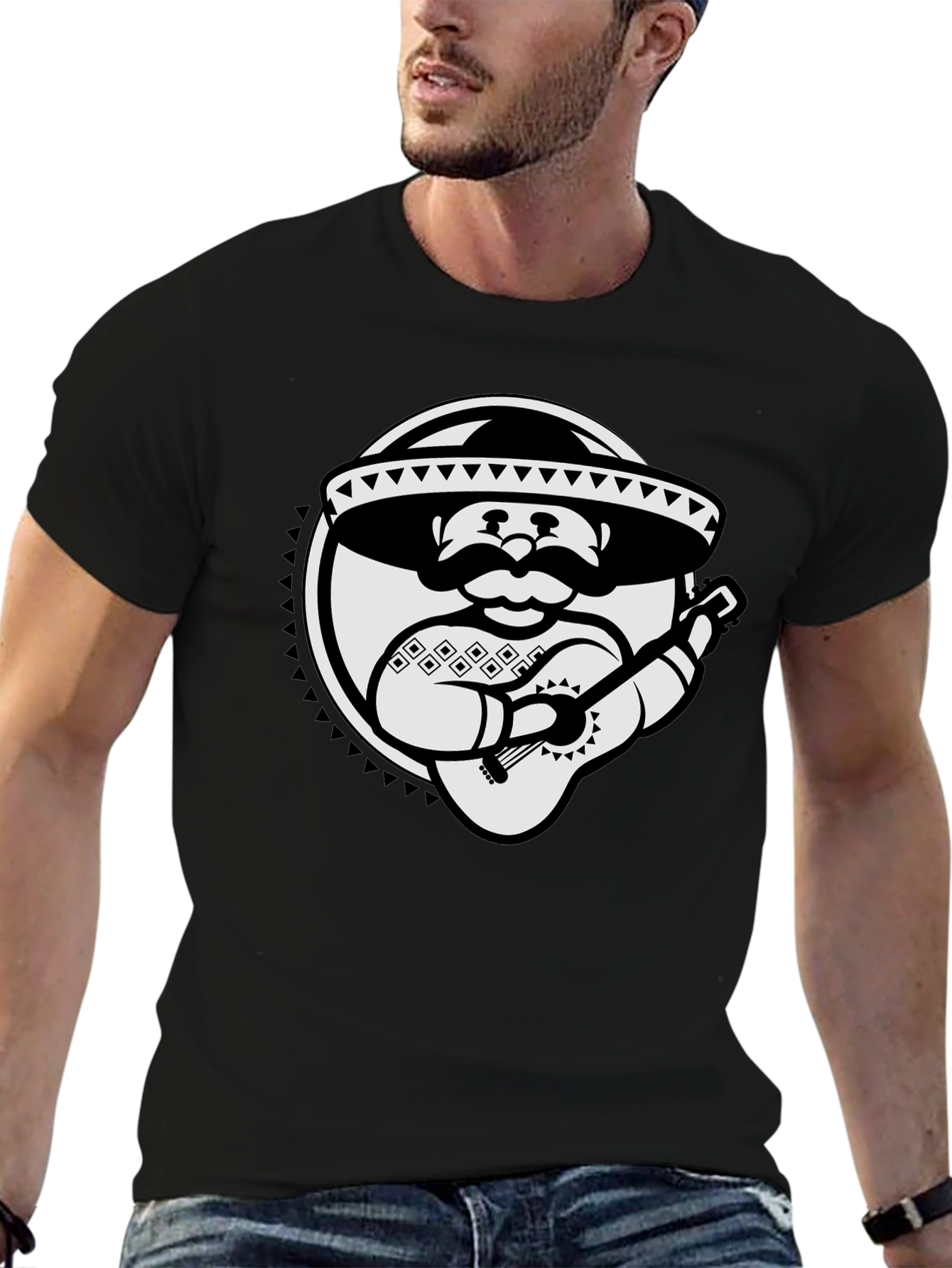 Mexican Mariachi Black T-Shirt