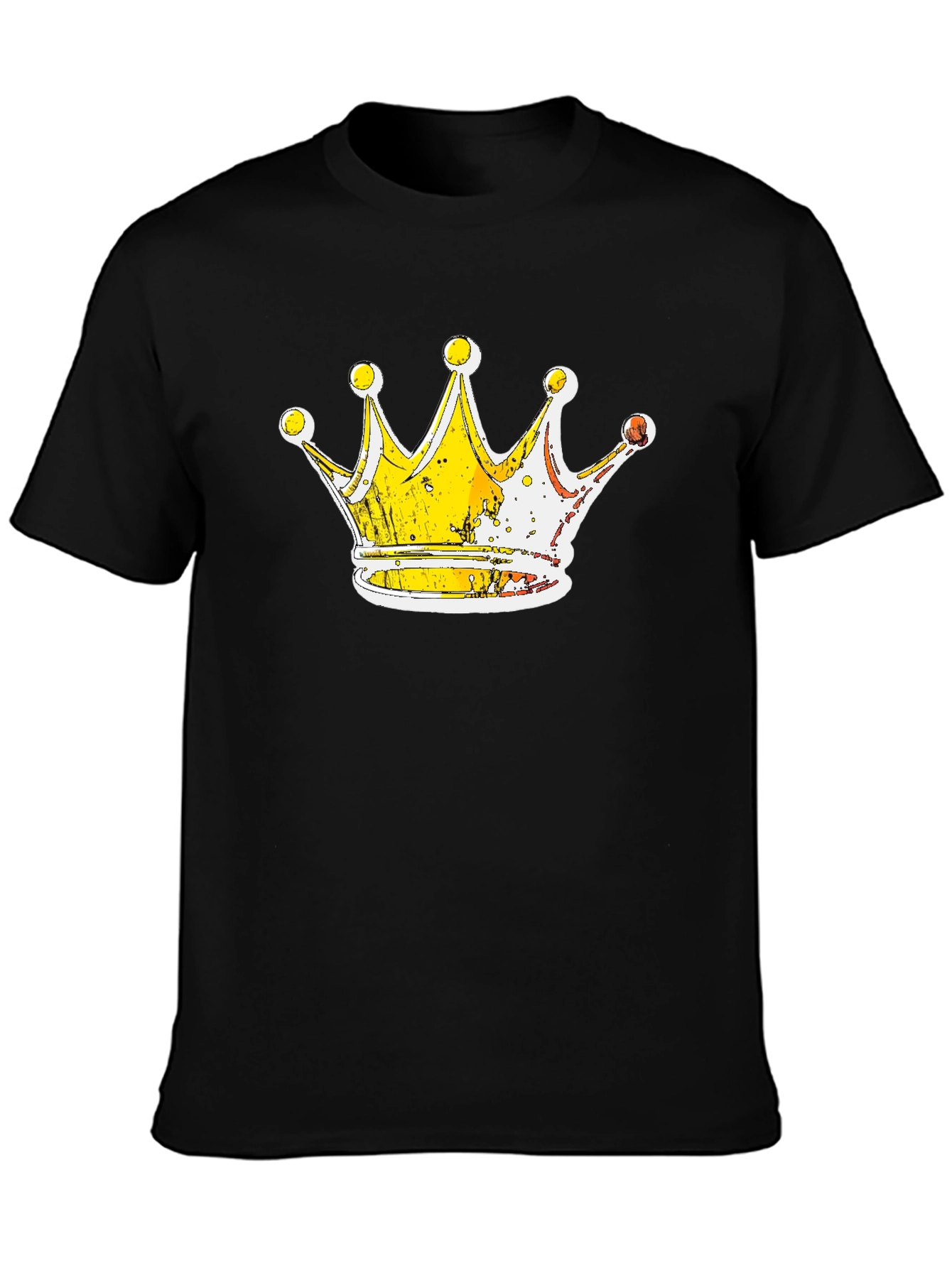 King Crown Graphic Tee - Black Cotton T-Shirt
