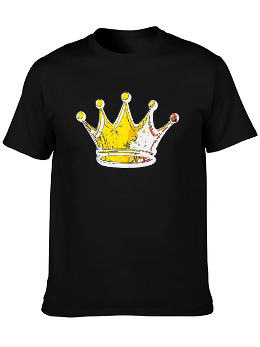 King Crown Graphic Tee - Black Cotton T-Shirt
