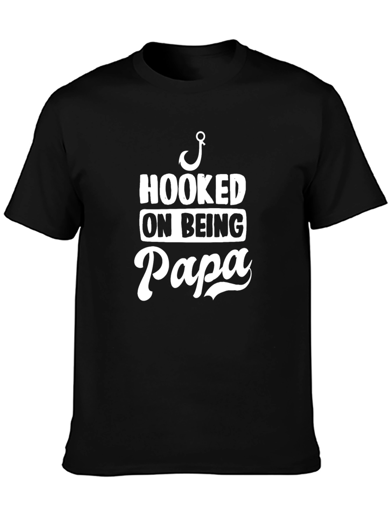 Hooked on Being Papa Graphic T-Shirt