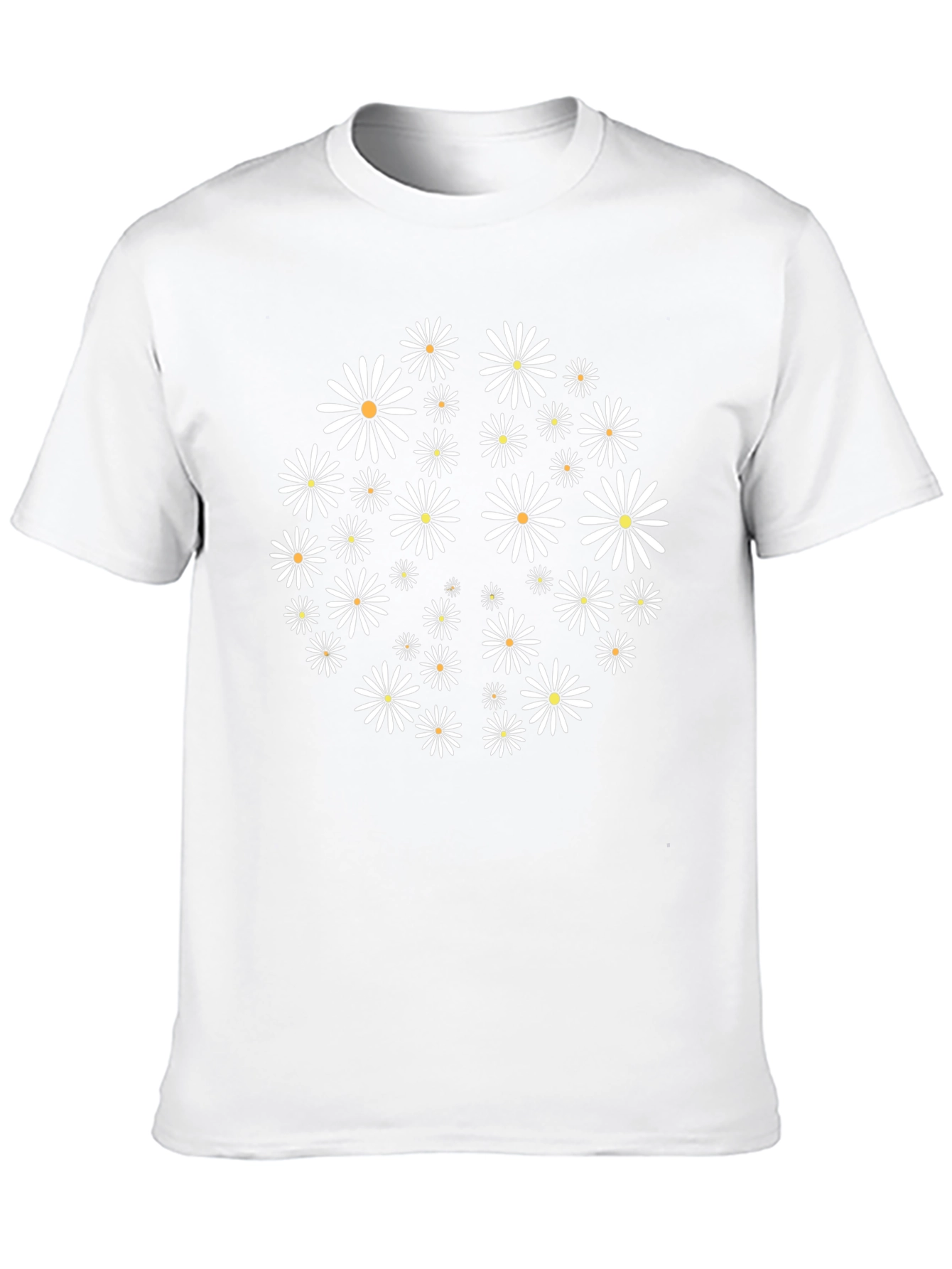 Daisy Circle Graphic T-Shirt - Black Cotton Tee