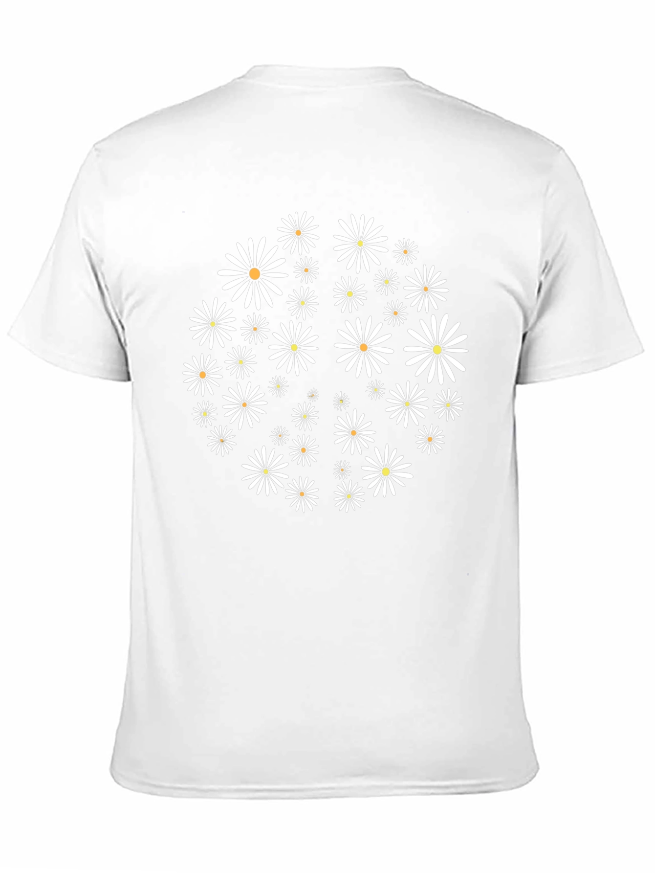 Daisy Circle Graphic T-Shirt - Black Cotton Tee