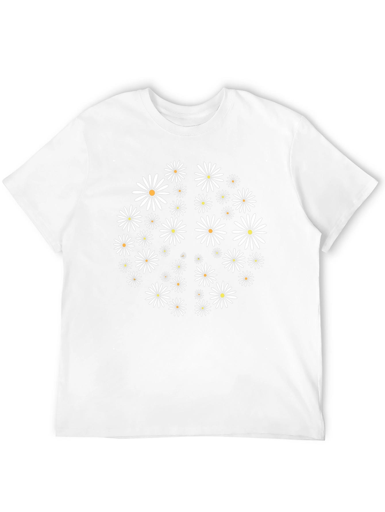 Daisy Circle Graphic T-Shirt - Black Cotton Tee
