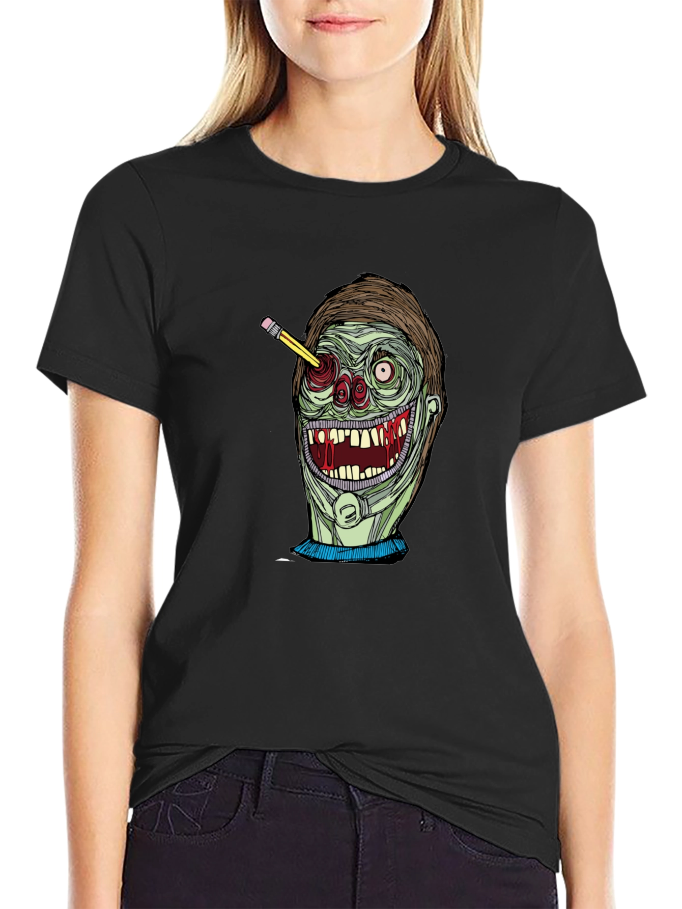 Zombie Pencil T-Shirt - Unique Graphic Tee