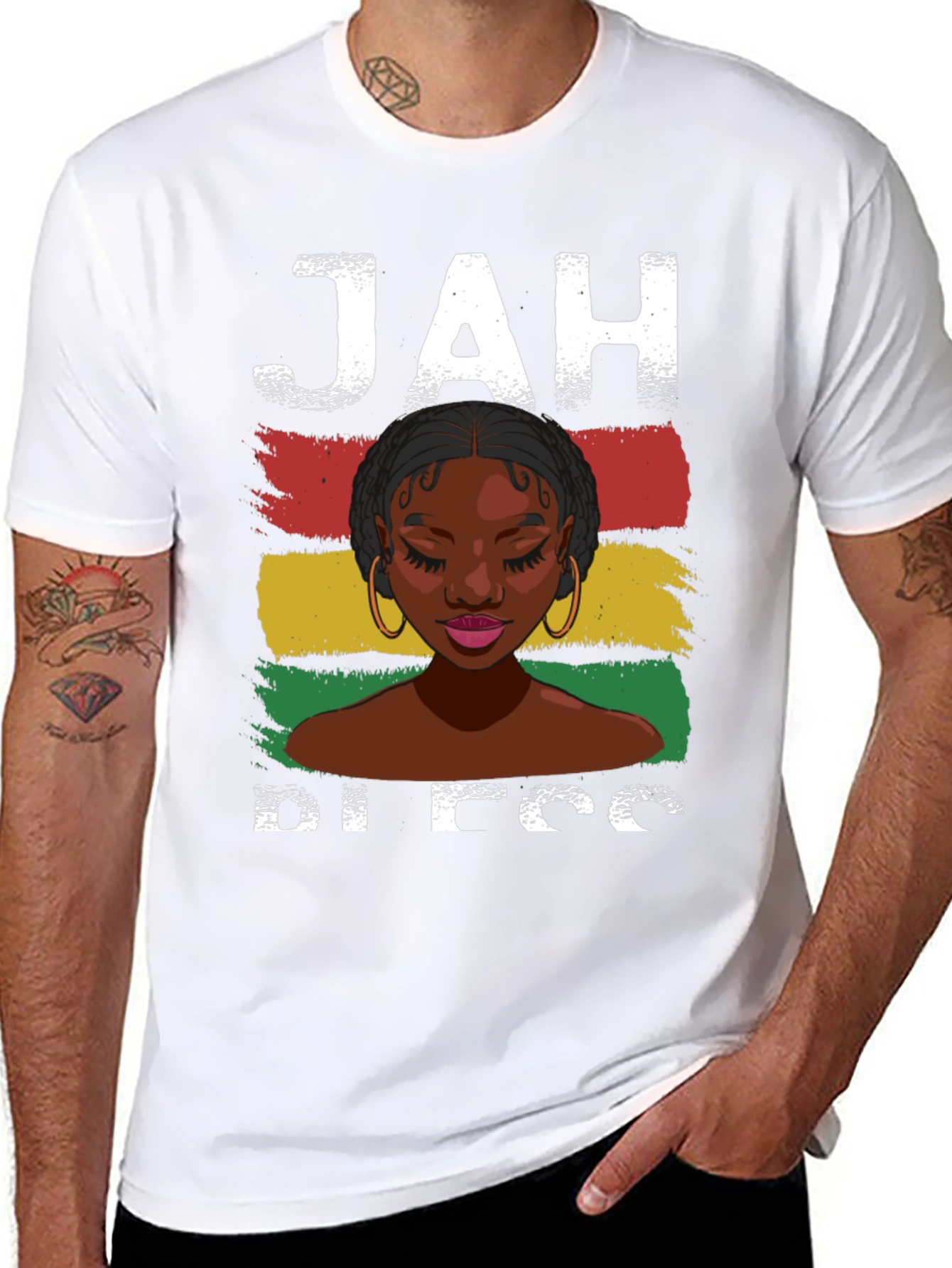 Jah Bless T-Shirt - Rastafarian Graphic Tee