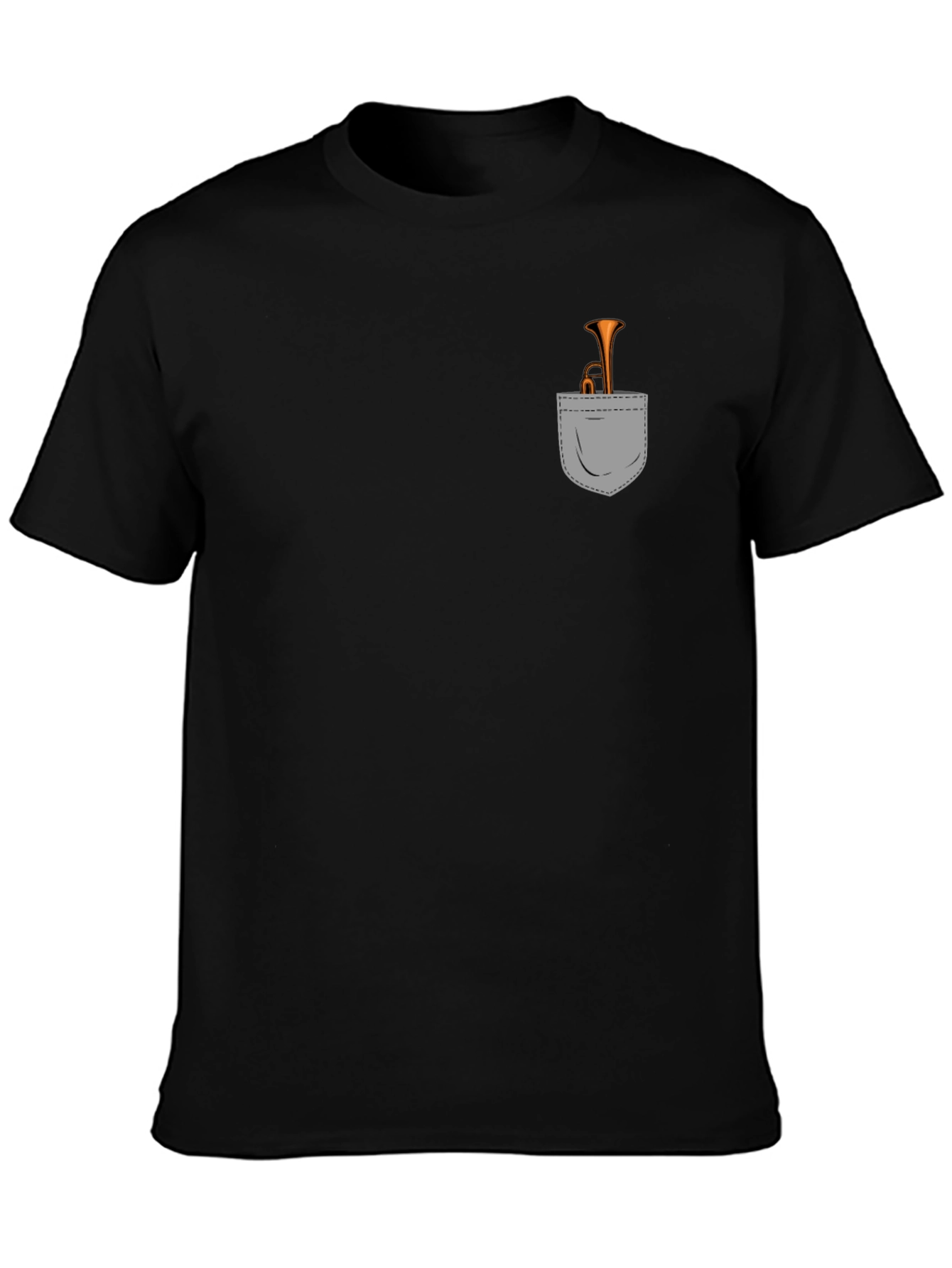 Trumpet Pocket Tee - Musician Novelty T-Shirt