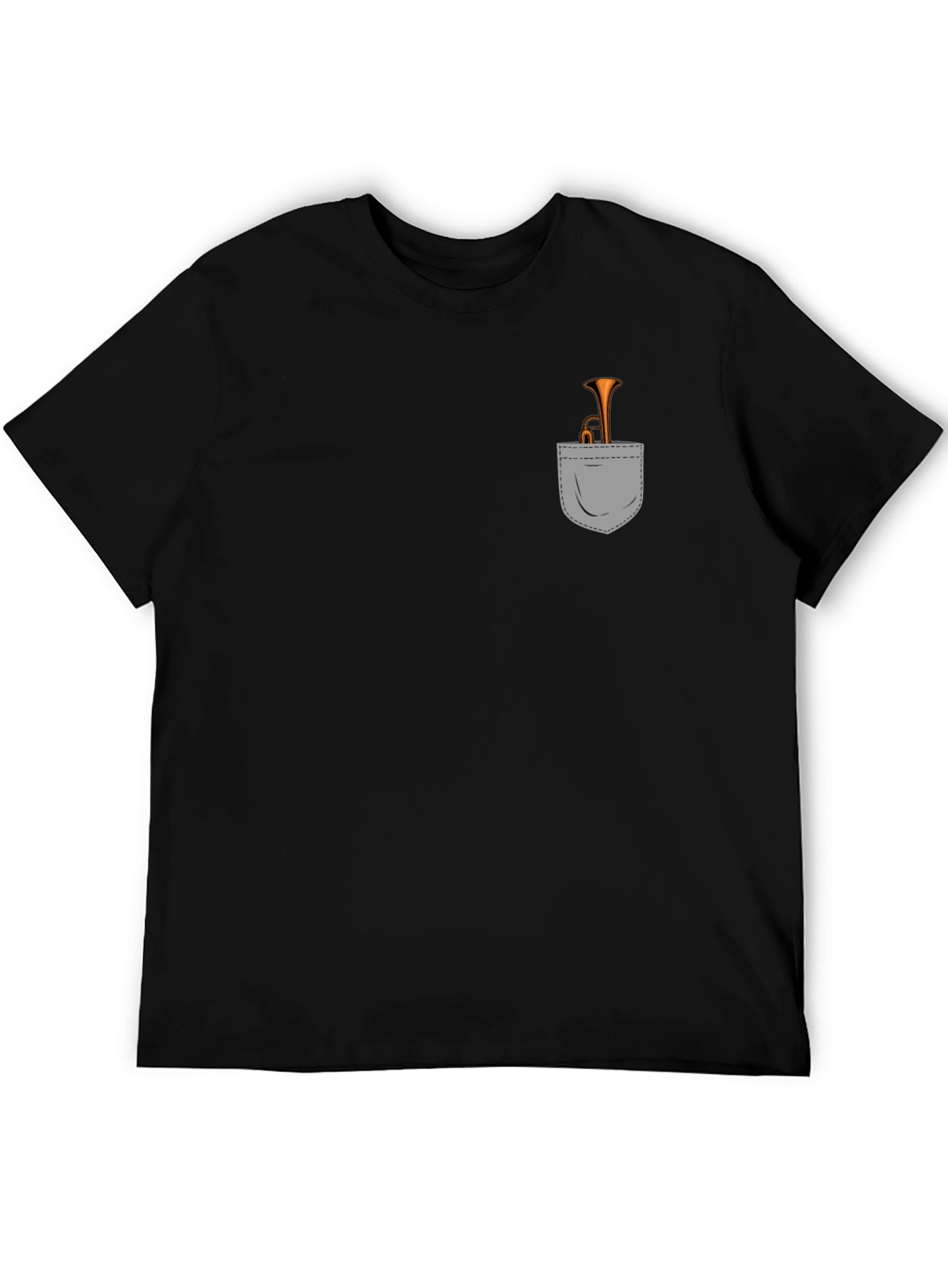 Trumpet Pocket Tee - Musician Novelty T-Shirt